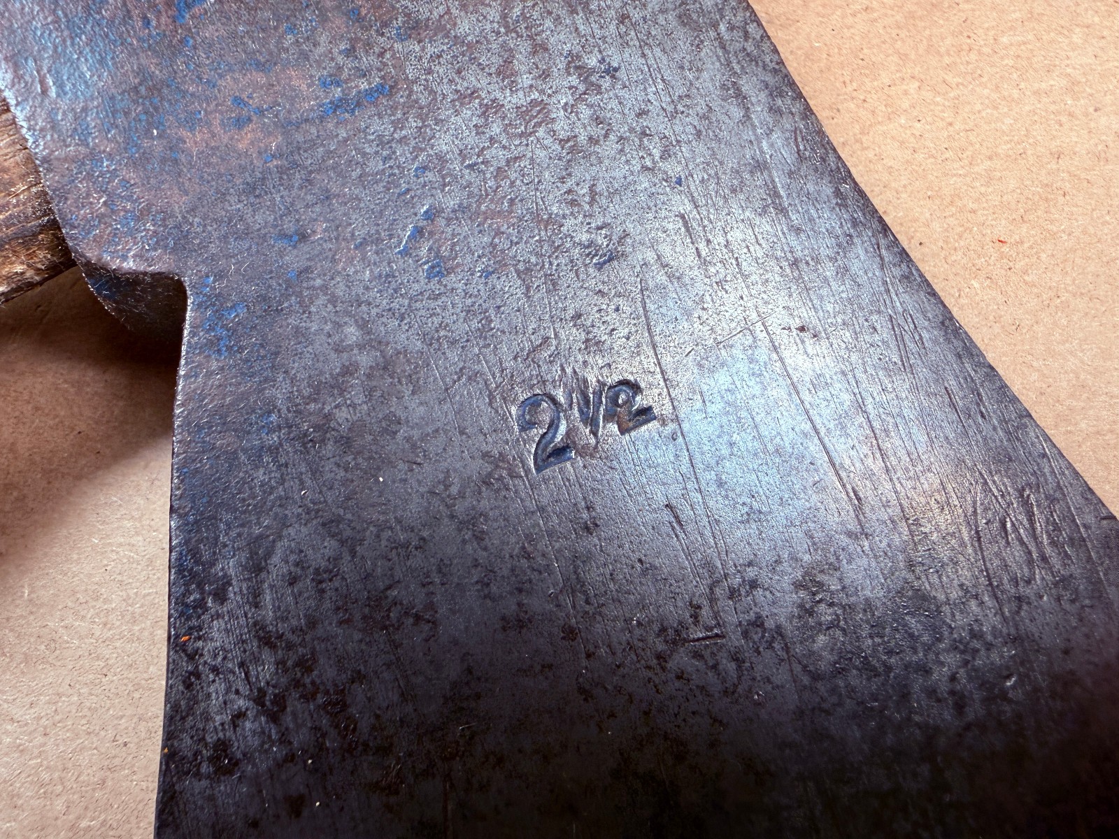 Vintage Blue Hand Axe Made In Sweden 2-1/2 Lb With Original Wood Handle