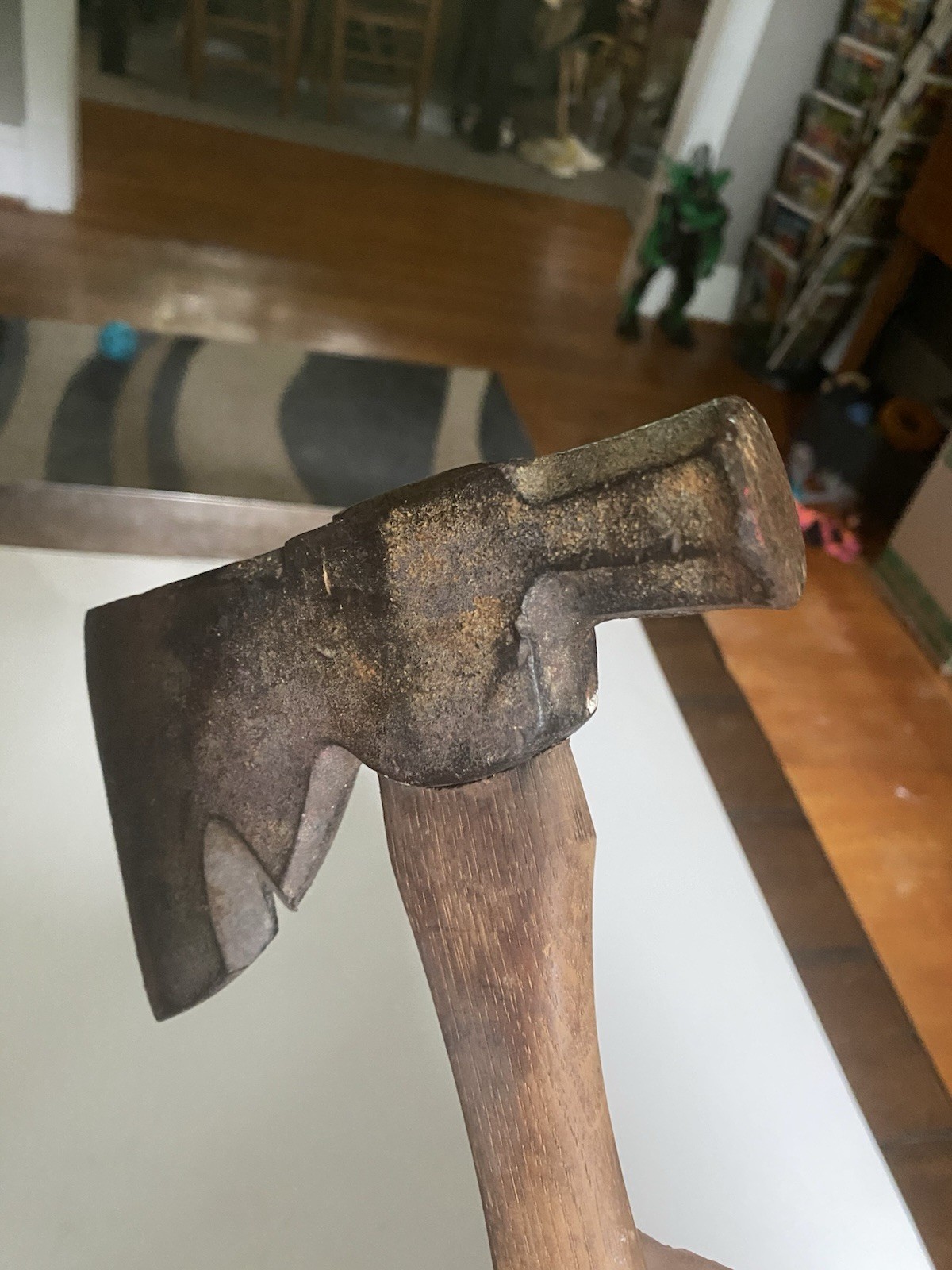 Vintage Hatchet Wooden Handel 11.5” Long 6.25” Across Unbranded