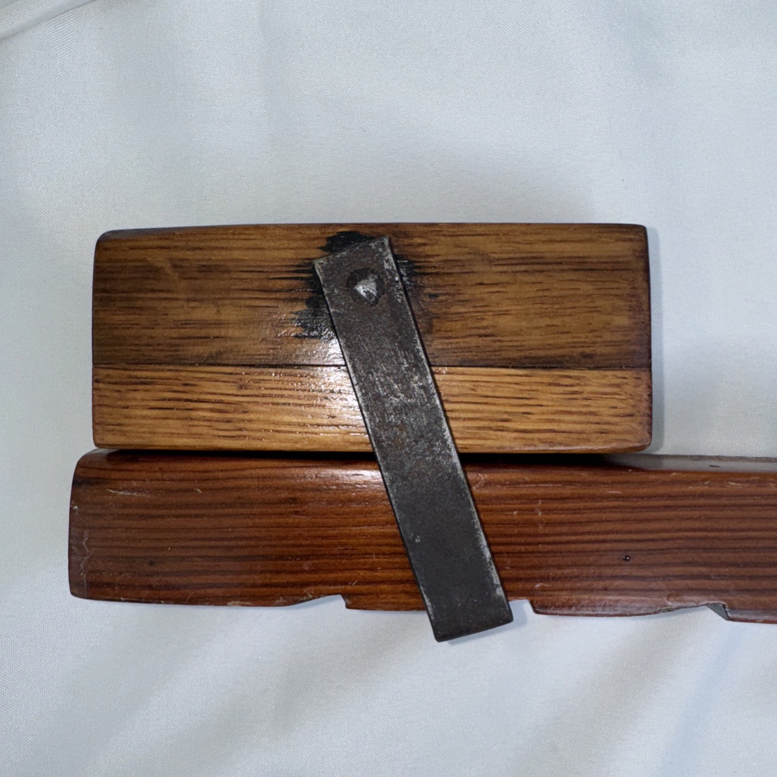 4 Vtg 36” Wooden Bar Clamps Hand Made Complete Primitive Tools Wood Oak Pine