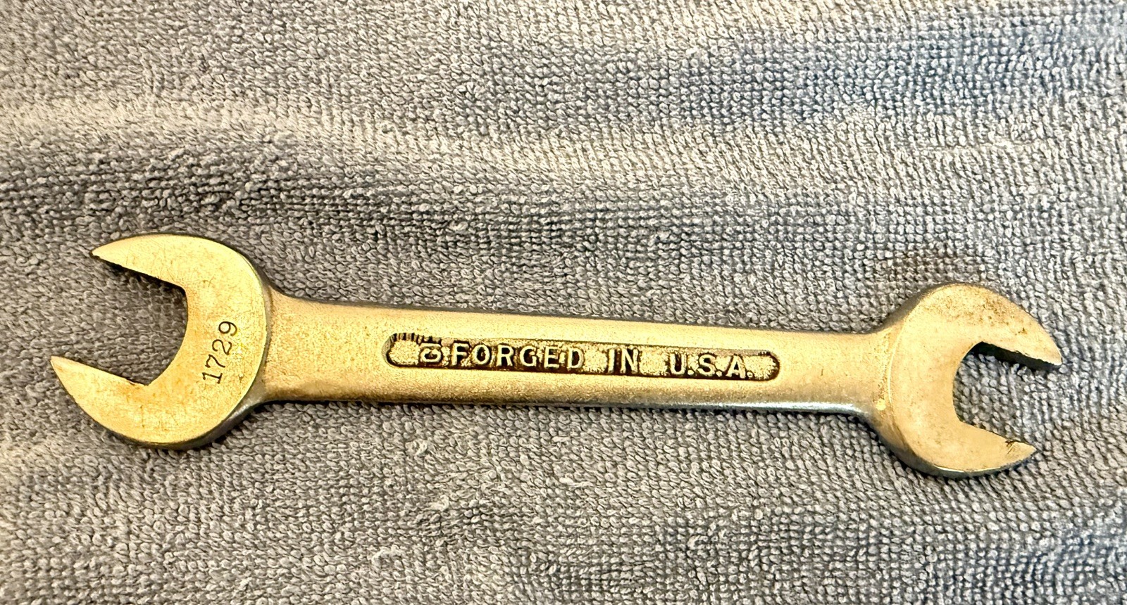 Craftsman Vanadium CI underline logo Forged in USA Open End Wrench 1729 3/4 5/8