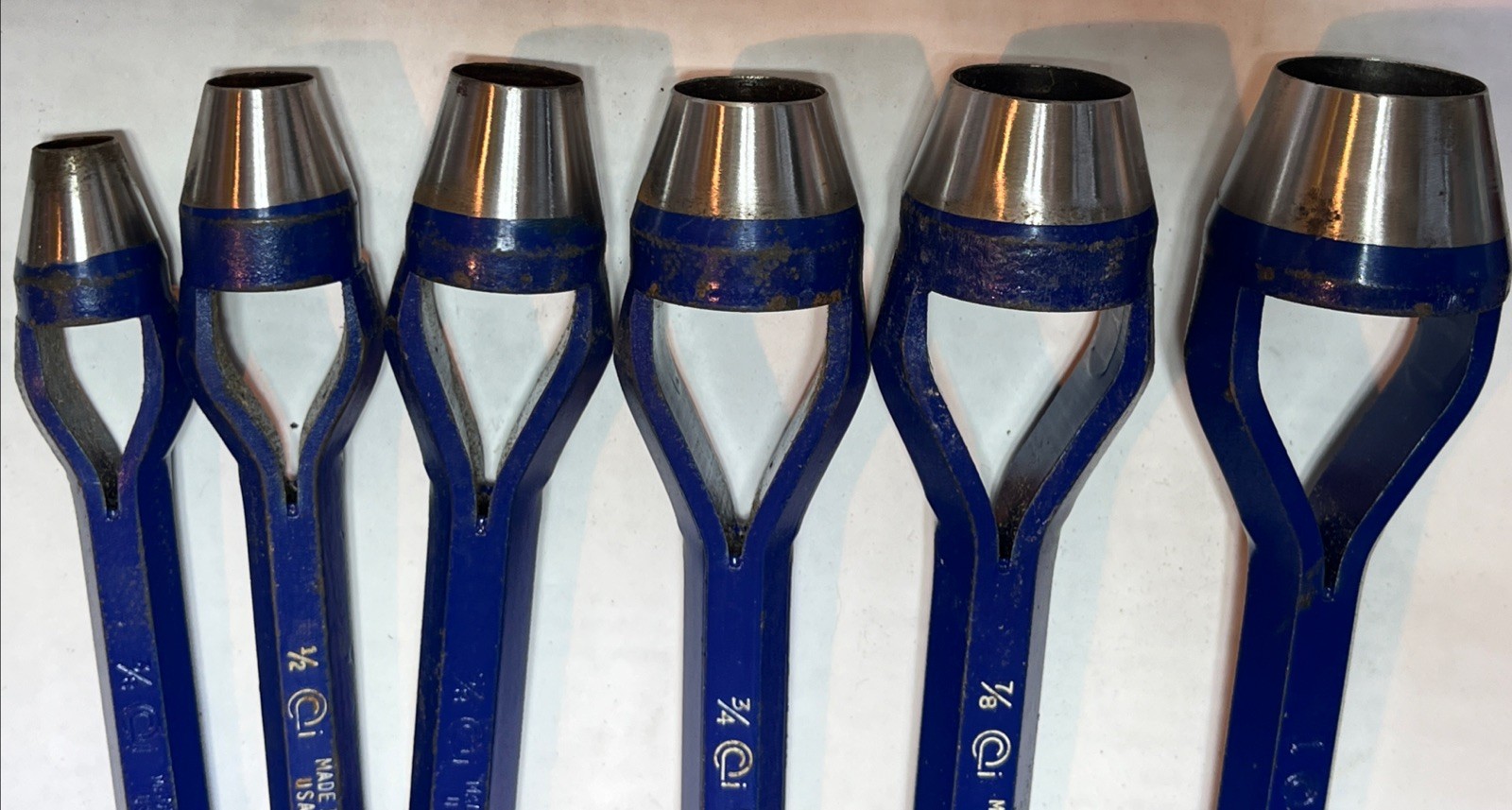 O’Brien Consolidated 6 Piece Arbor Punch Set Used , Incomplete