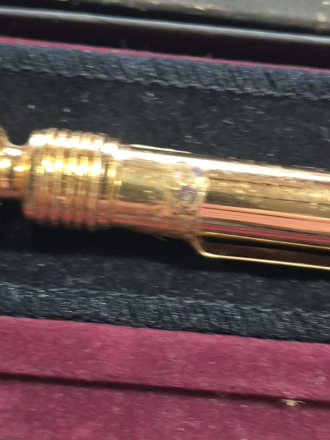 VINTAGE APEX SOLID BRASS 24K GOLD PLATED TIRE GAUGE #7398