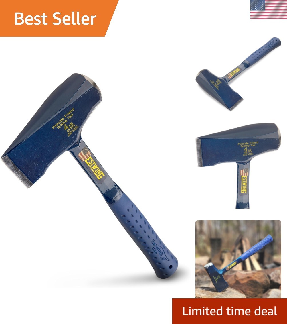 Special Edition 14″ Wooden Splitting Maul – Forged Steel with Leather Grip