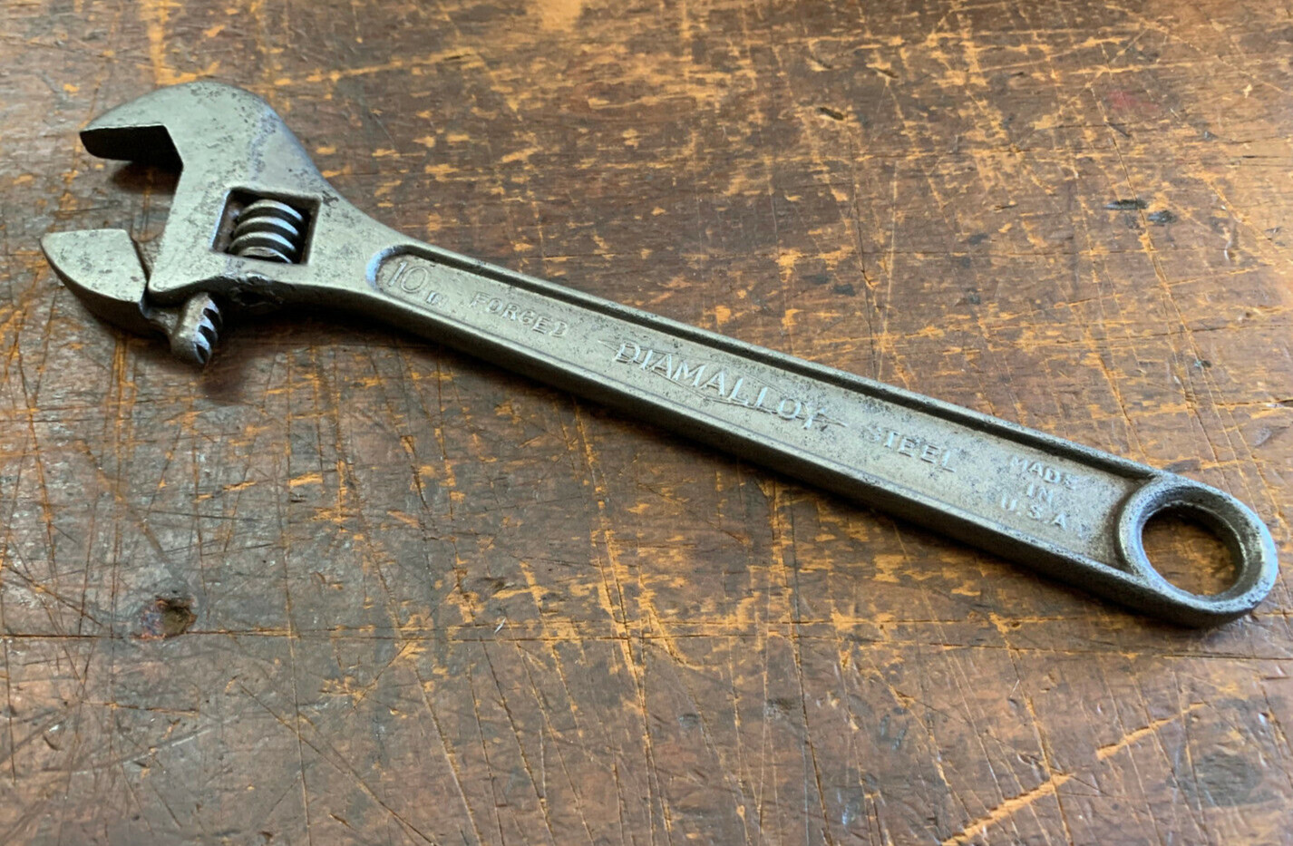 Vintage Diamalloy 10″ Adjustable Wrench/Shifter Diamond Calk Horseshoe Co. USA