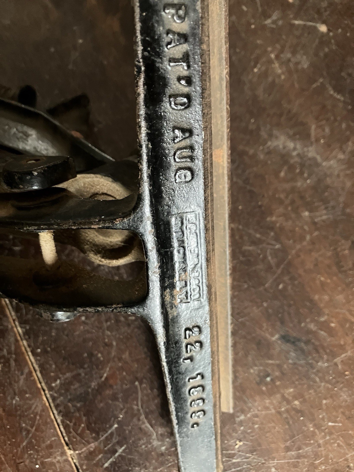 E.C. Stearns & Co. Saw Vice With C-Clamp: Pat. Aug 22, 1899. Syracuse, NY