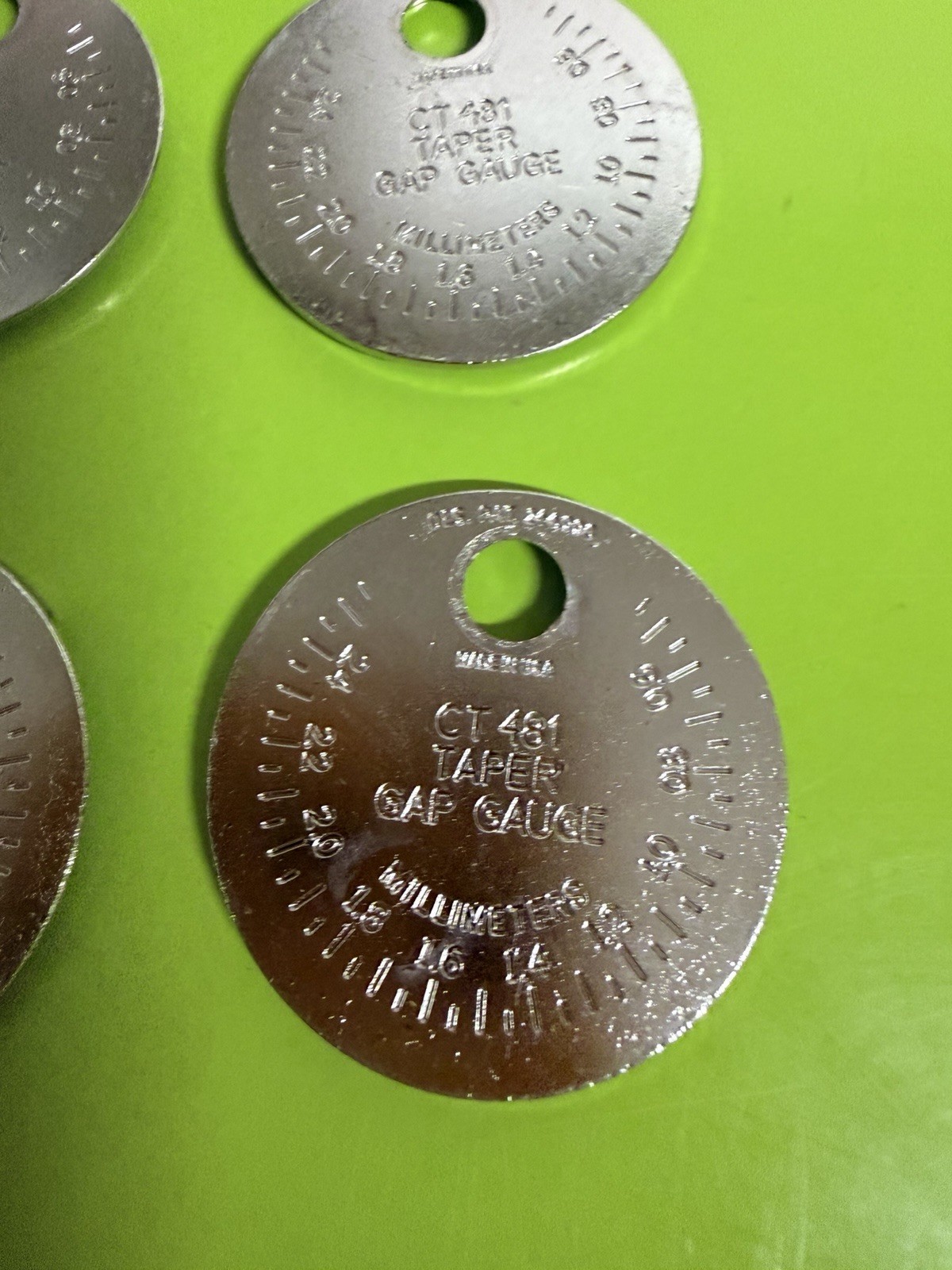 Vintage Champion Spark Plugs USA CT 481 Taper Gap Gauge Gap Opener (4) Key Chain