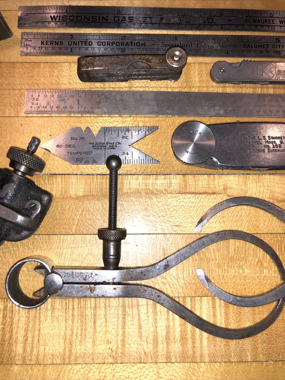 VTG LOT Starrett Brown & Sharpe Lufkin Machinist Tools (See Details!!) Free S&H