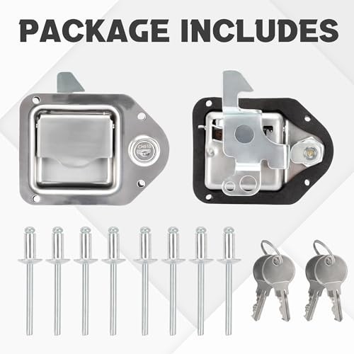 Truck Tool Box Latch Stainless Steel Toolbox Paddle Lock Replacement Handle
