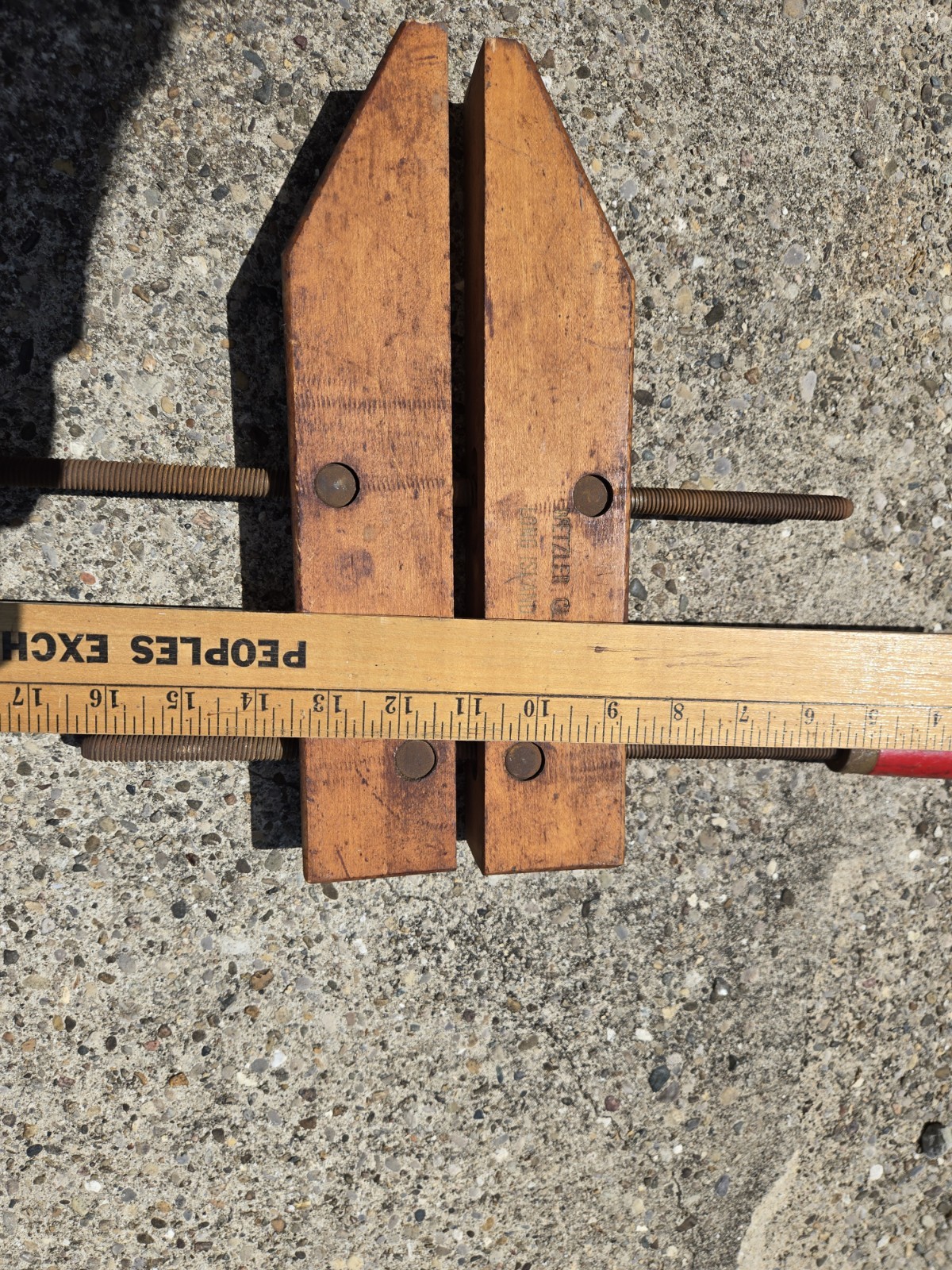 Vintage Wetzler Clamp Co. R 12 12″ Wood Adjustable Wood Clamp USA
