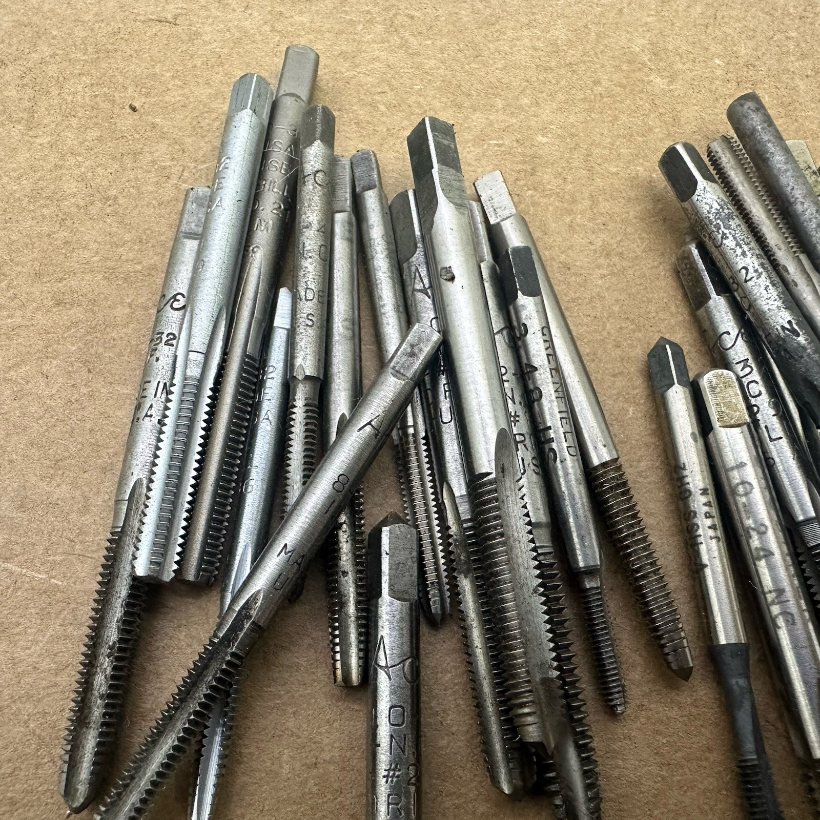 65pc Large Lot Vintage GTD Greenfield Ace Detrioit Taps Tap Mix Sizes Mostly USA