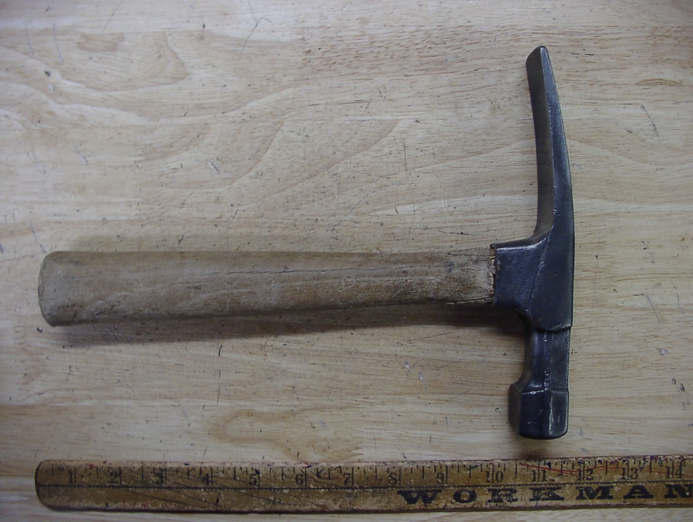 Vntg Unbranded 1lb. 12oz Masons Hammer,Geologist,Rockhound,7-15/16″ Head,VGC
