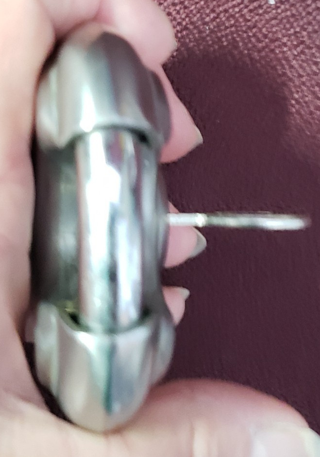 Stainless Steel Silver Toned Metal Padlock Lock W Key READ