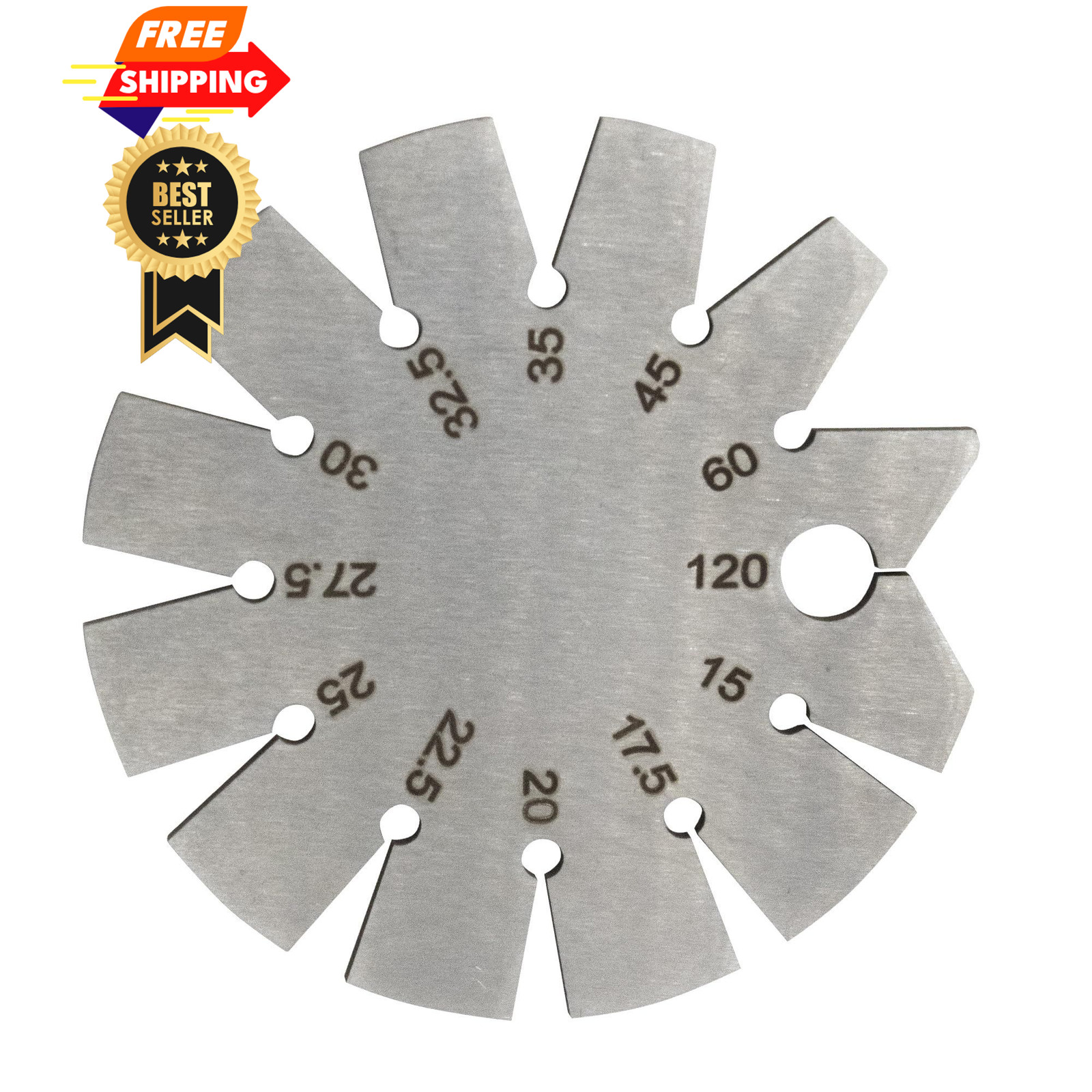 Adyoney 1 PCS Brushed Silver 15-120 Degree Bevel Gauge, Stainless