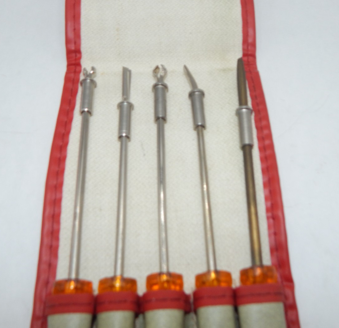 Vintage 10,000 VOLT German 5-Piece Screw Holder Tools Electricity Kit Set