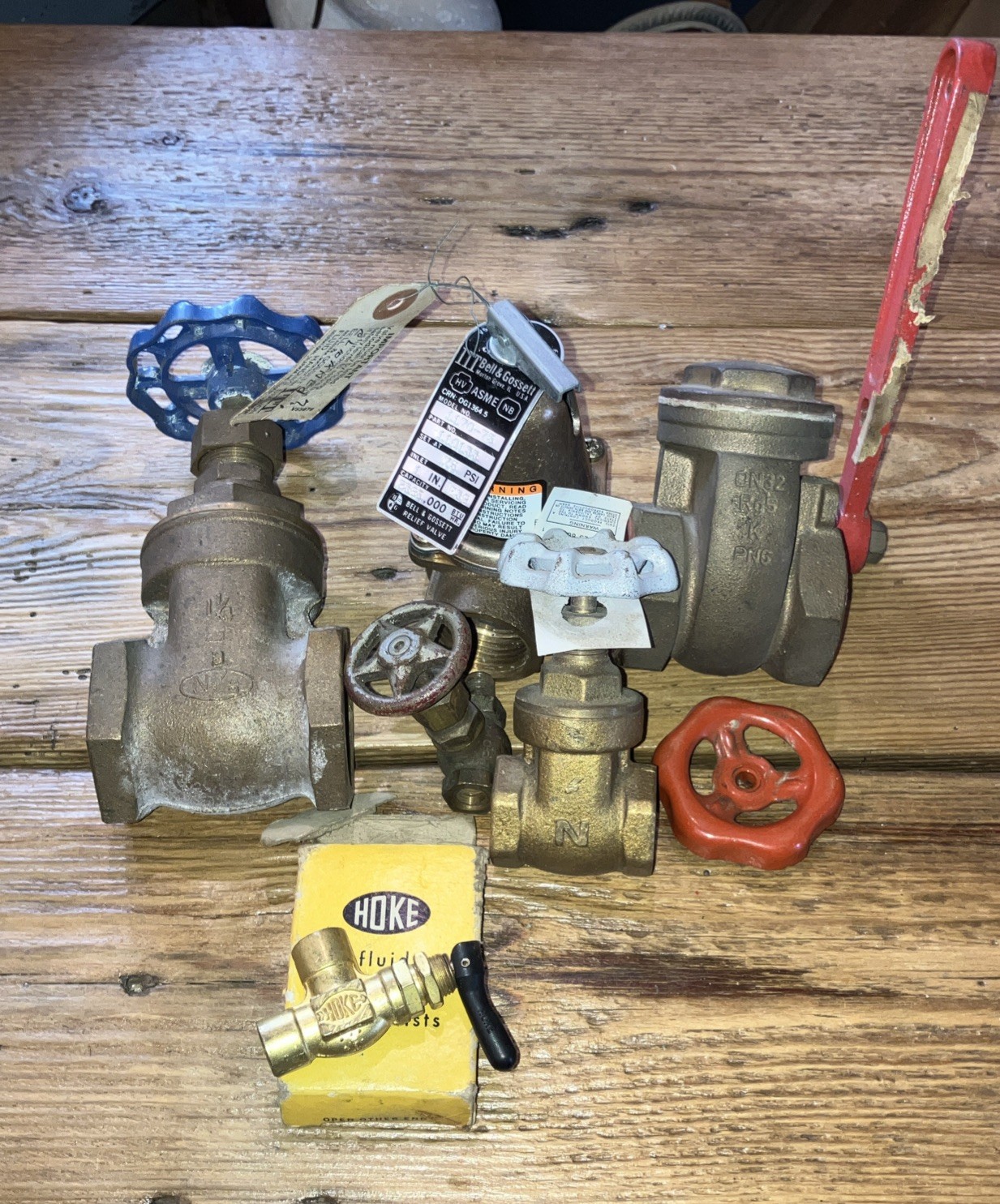 Vintage Brass Valves And Handles Lot