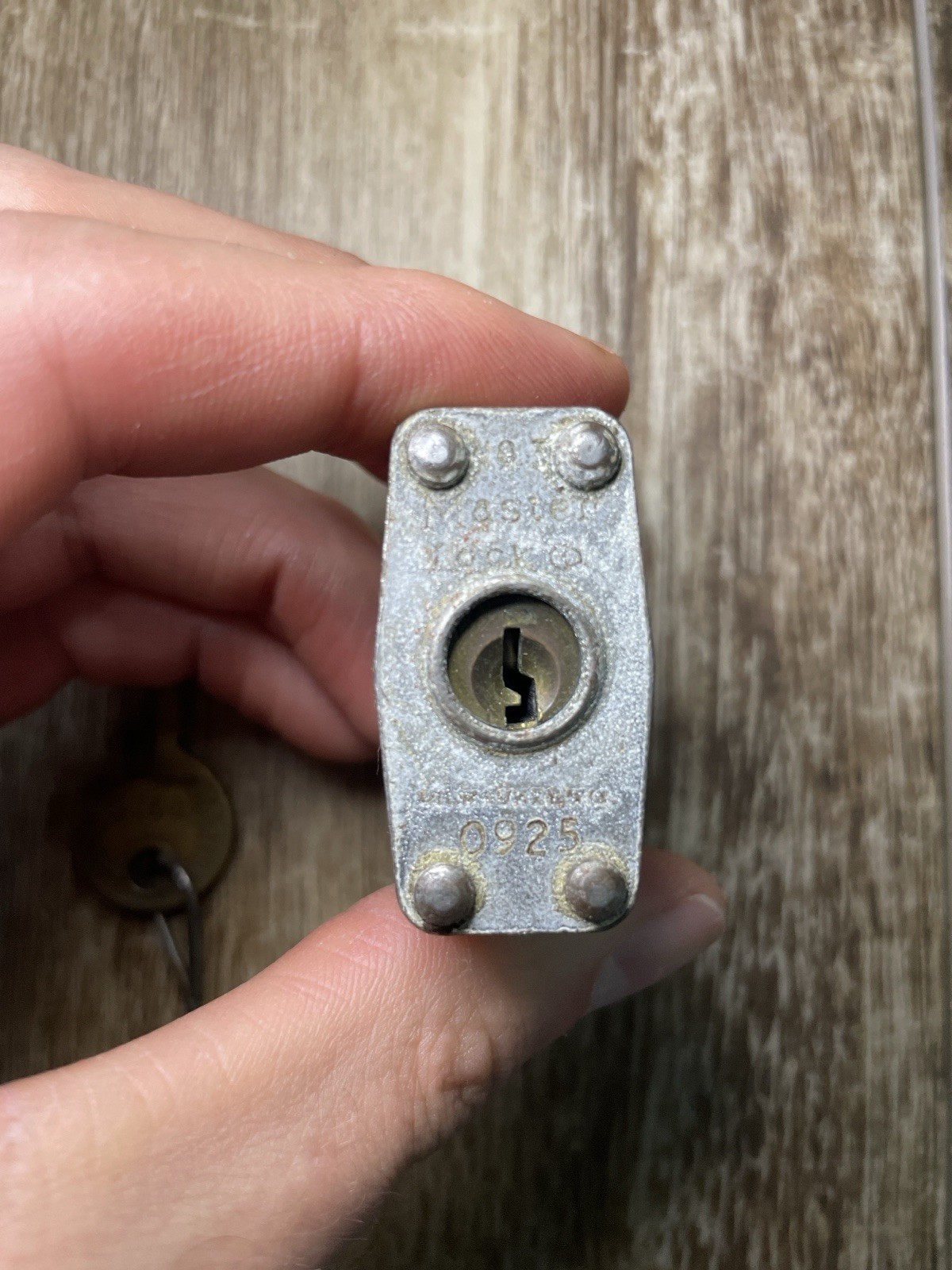 1970s Master Lock 0925 w/ Key + Magnet Mount w/ Hook & Loop Strap