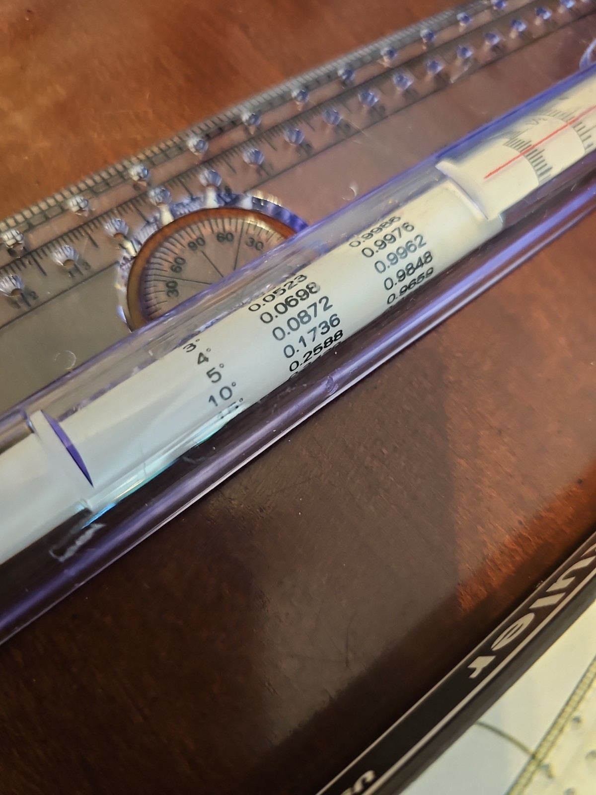 Vintage Rolling Ruler Drafting Engineering Tool Metric To Inch T-Square Compass