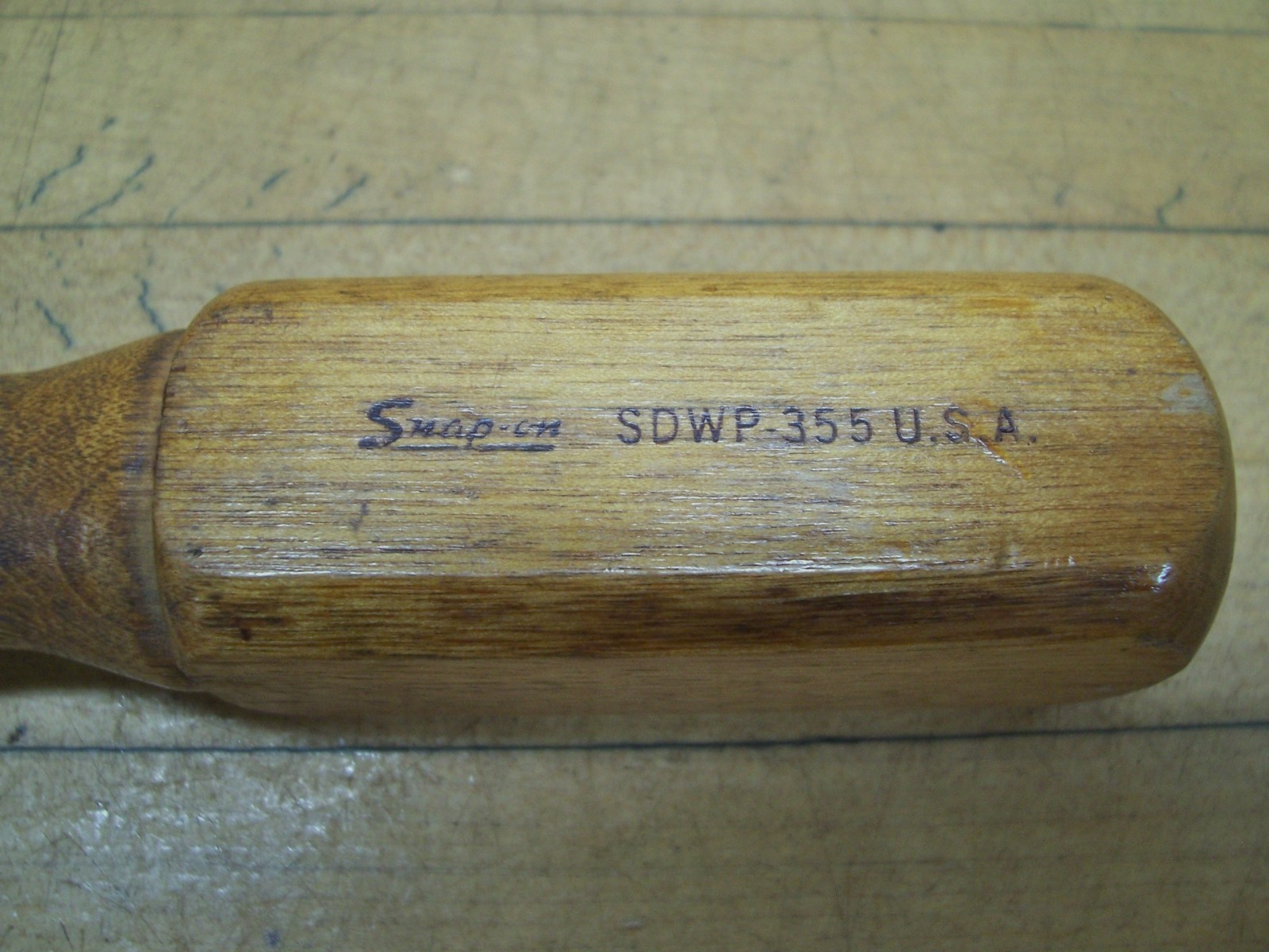 NICE Vintage Snap-On Wood Handle Phillips Screwdriver 12-1/2″ Tool SDWP-355 USA