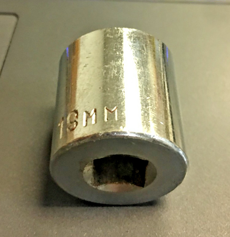 19MM SOCKET, 12 POINT, 3/8″ DRIVE, CHROME FINISH
