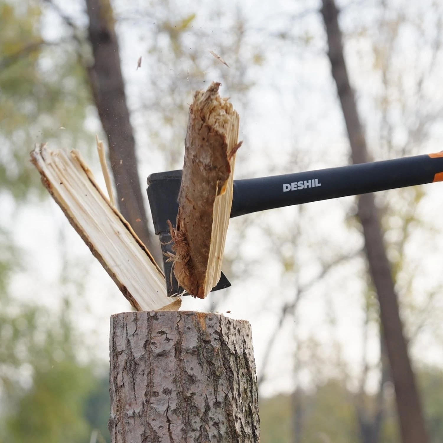 Versatile 24” X17 Camping Axe with Protective Sheath – Ideal for Wood Splitting