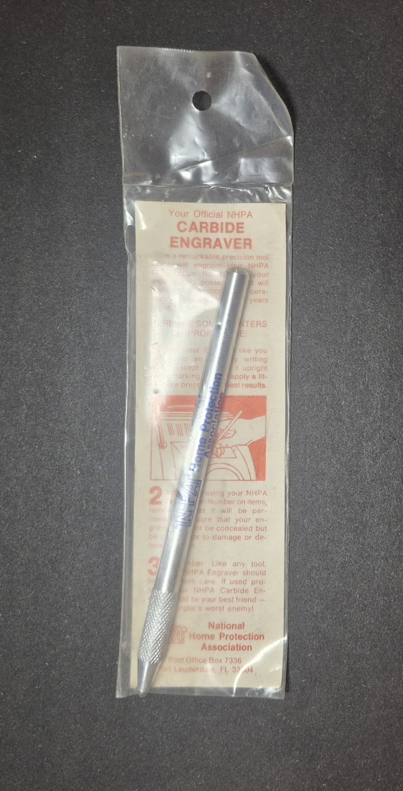 1970s Official NHPA Carbide Engraver