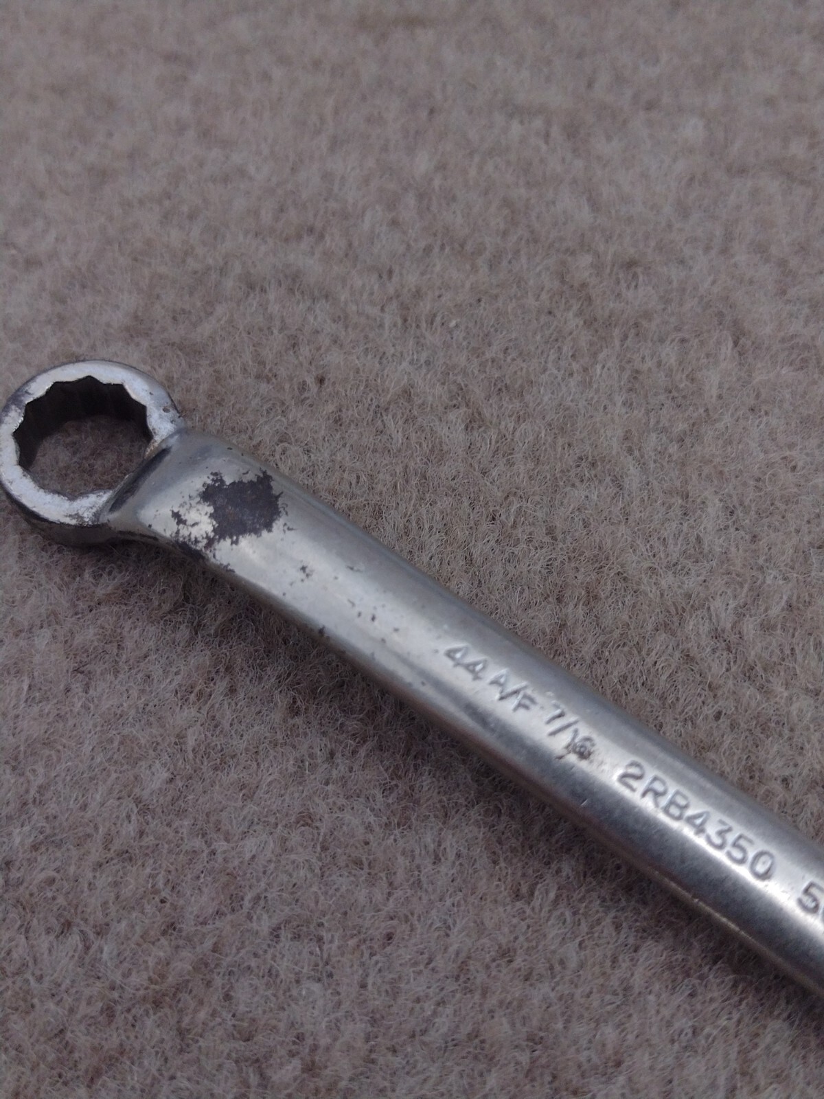 Vintage Britool 7/16″ x 1/2″ Stubby Double End Box Wrench England 44A/F x 50A/F