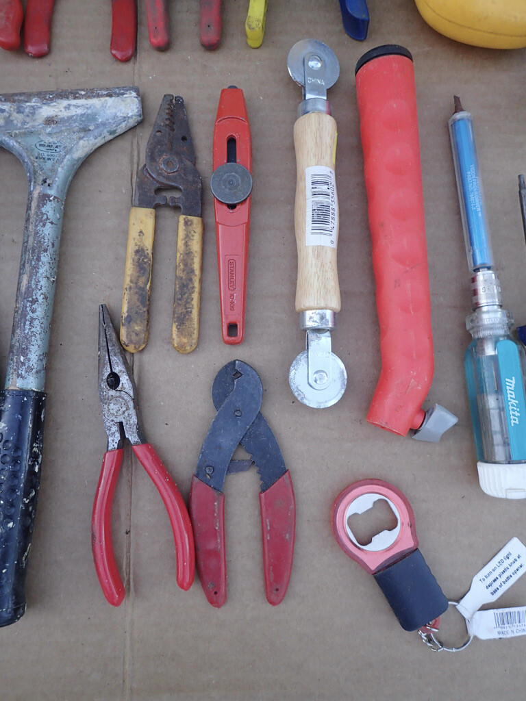 lot vintage shop mechanic’s automotive hand tools pliers screwdriver hammer etc
