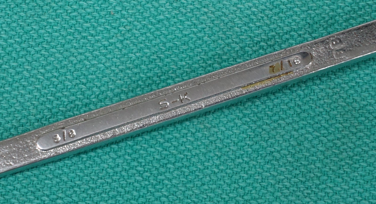 NOS Vintage S-K WAYNE # B-1214 3/8” x 7/16” Double Box End Wrench Forged USA