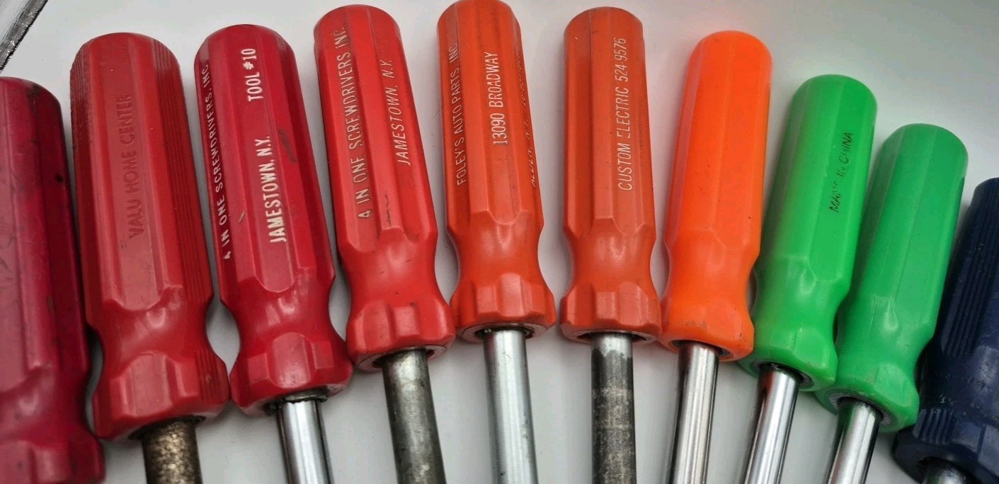 13 Pc Vintage 4-in-1 Screwdriver Lot