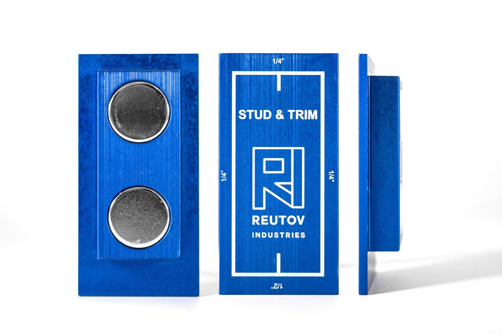Reutov Industries Stud and Trim, stud finder, 1/4″ 1/2″ Electric Blue