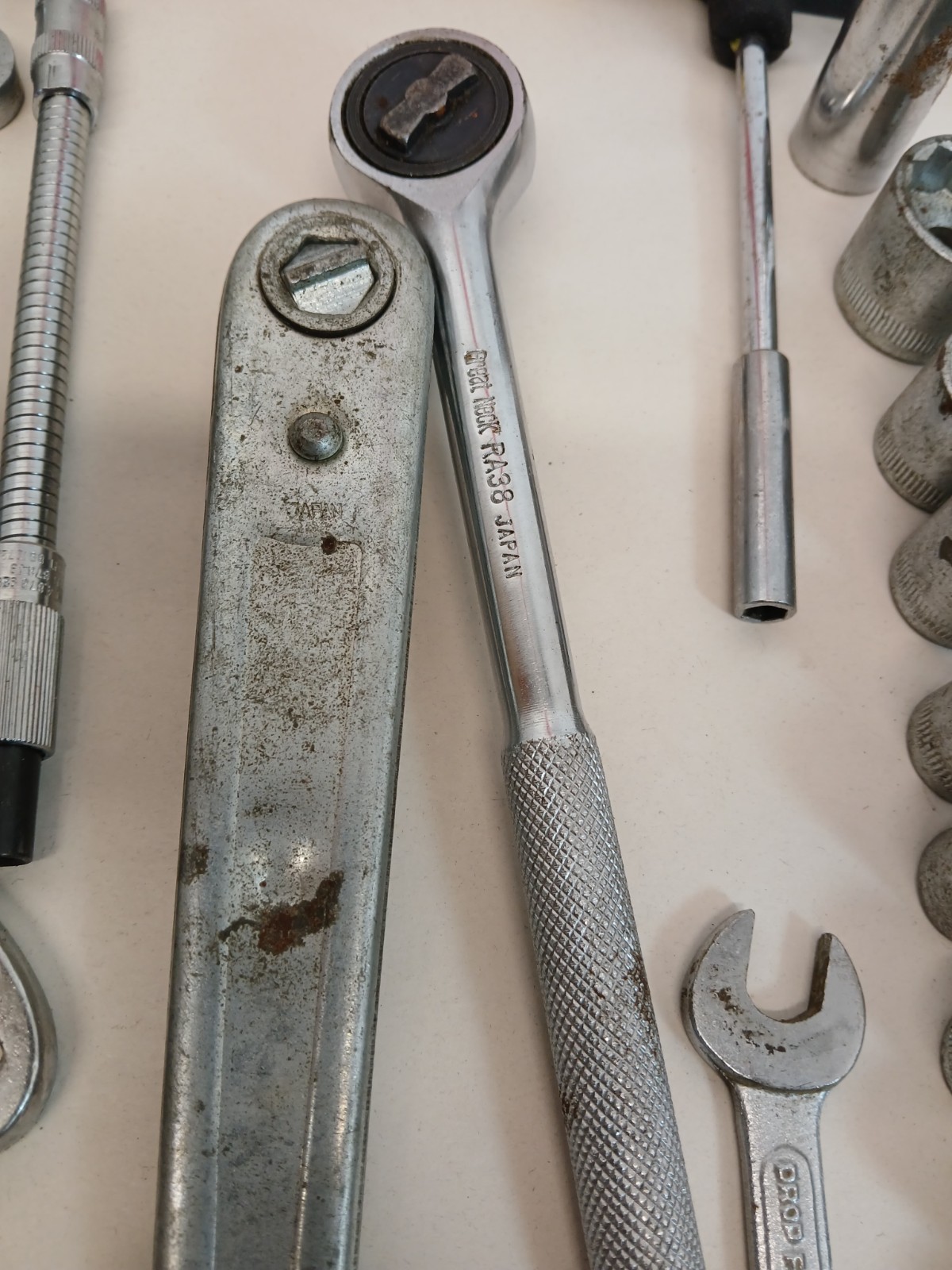 Vintage Mechanic Hand Tool Lot 70+ Sockets Ratchets Wrenches Allenite Fuller