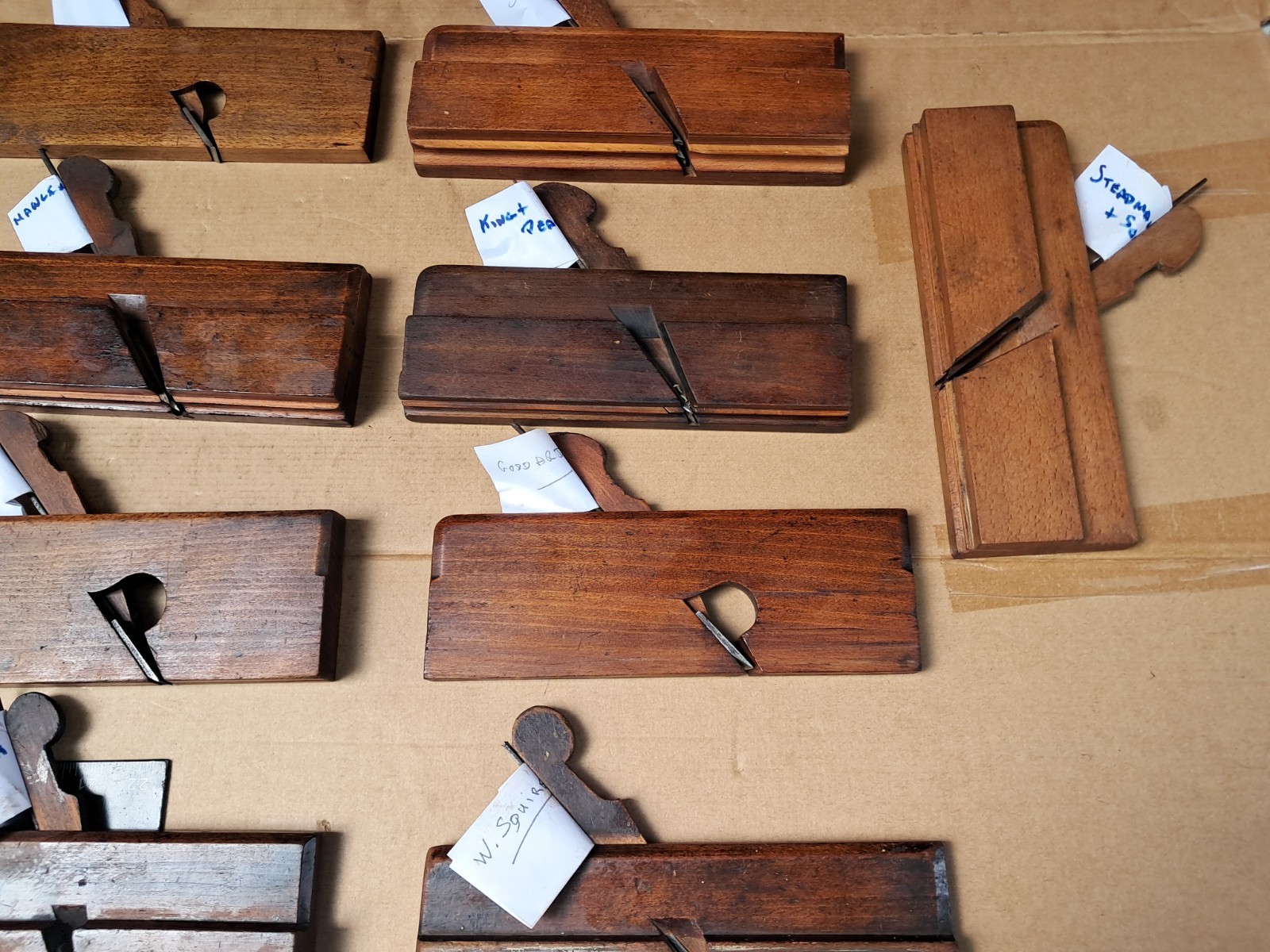 Job Lot of Mixed Makers Moulding Planes 17 in Total Mainly Good Condition 4 Age