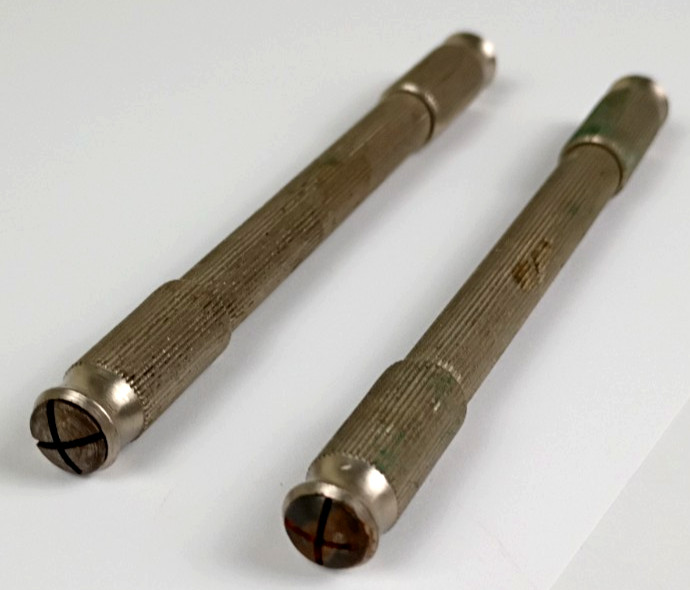 Vintage Handheld Pin Vises Double-Ended Lot of 2 Made in France Modeler FF1743