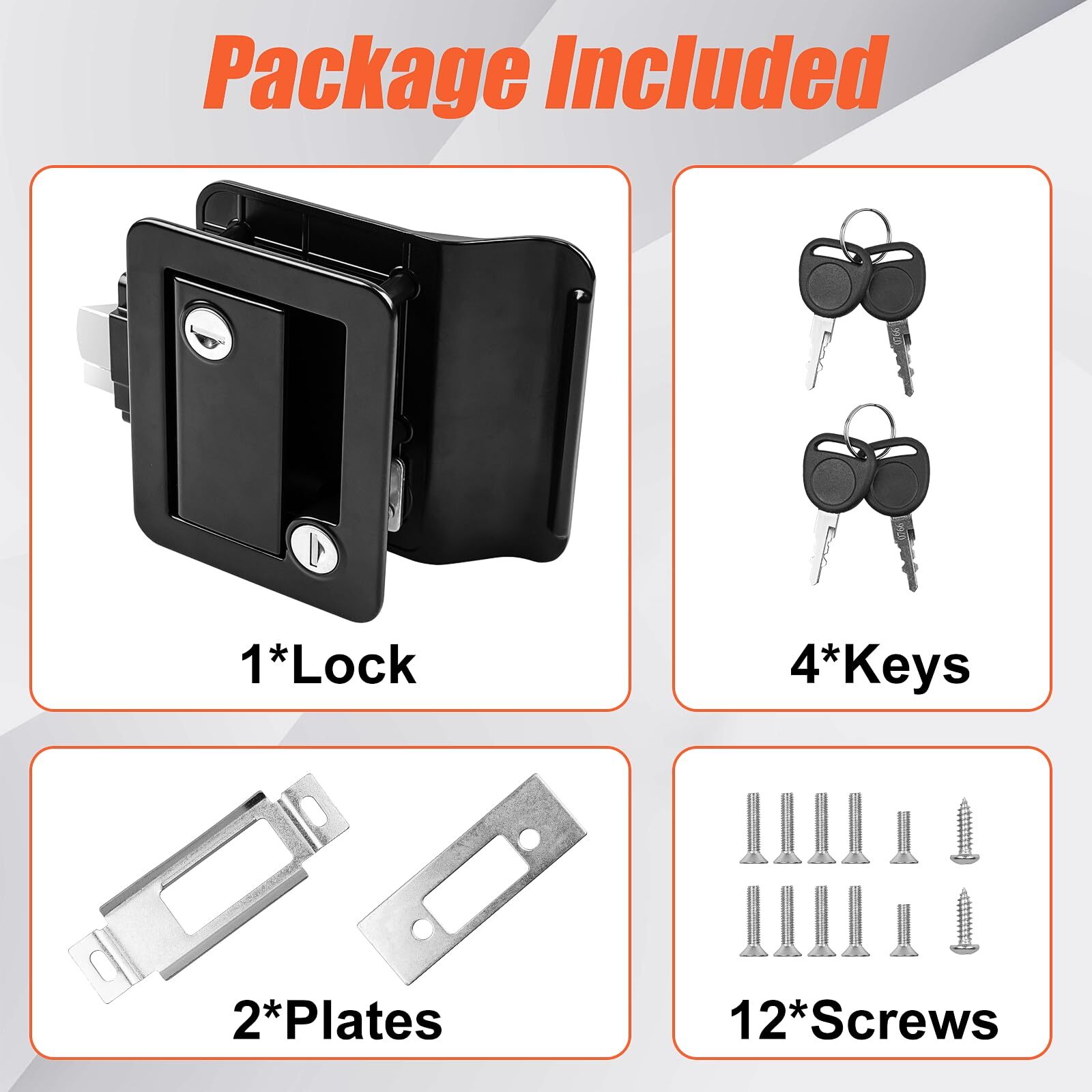 Siasky Black RV Door Lock Replacement Upgraded RV Door Latch with Paddle