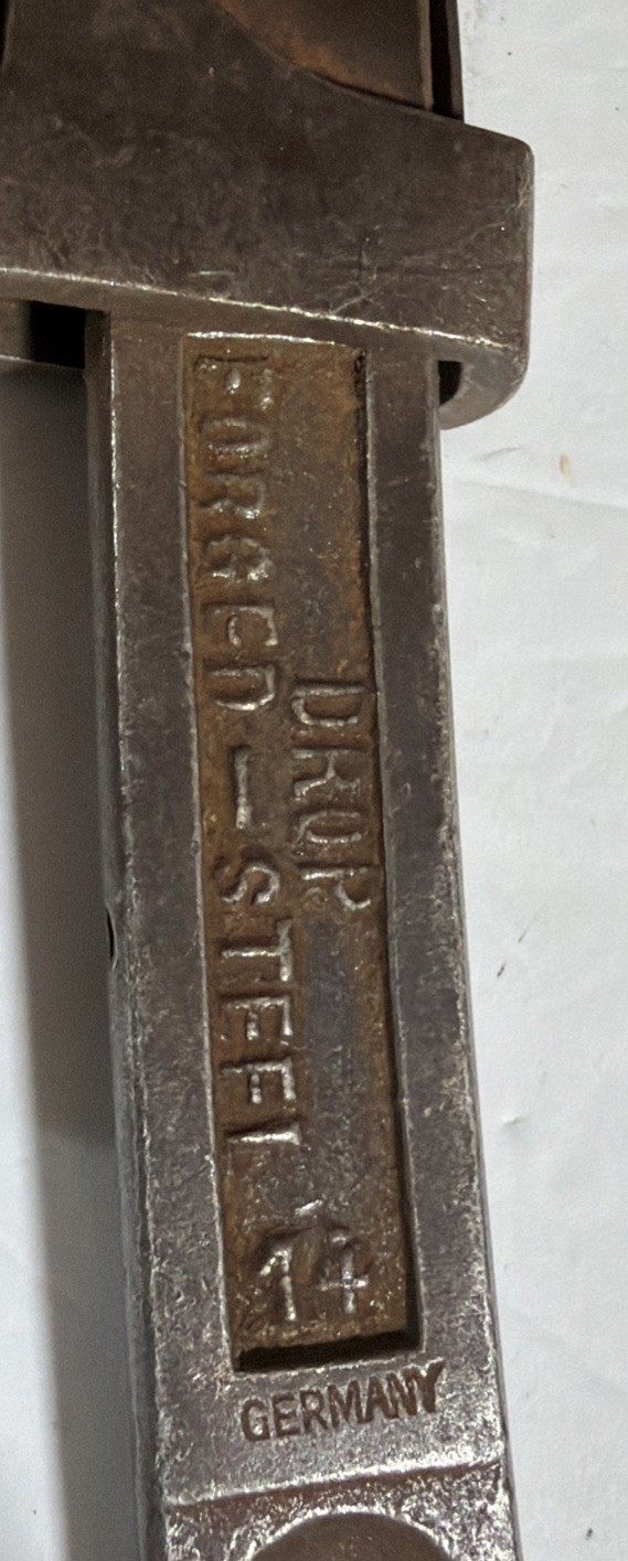 Vintage 14 inch STEEL Forged Pipe Monkey Wrench, West Germany