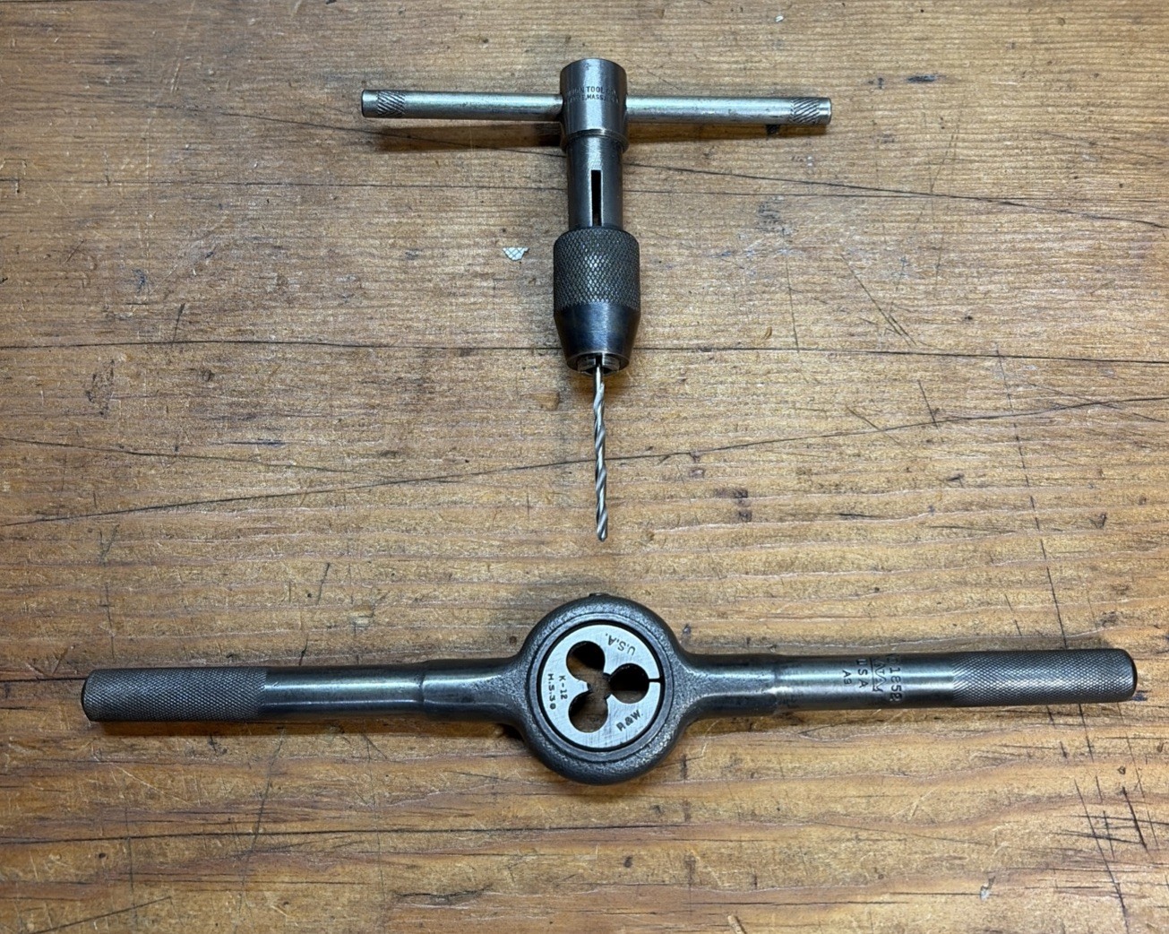 GREENFIELD GTD 1852 HANDLE DIE / UNION TOOL TAP WRENCH Machinist Vtg LOT of (2)