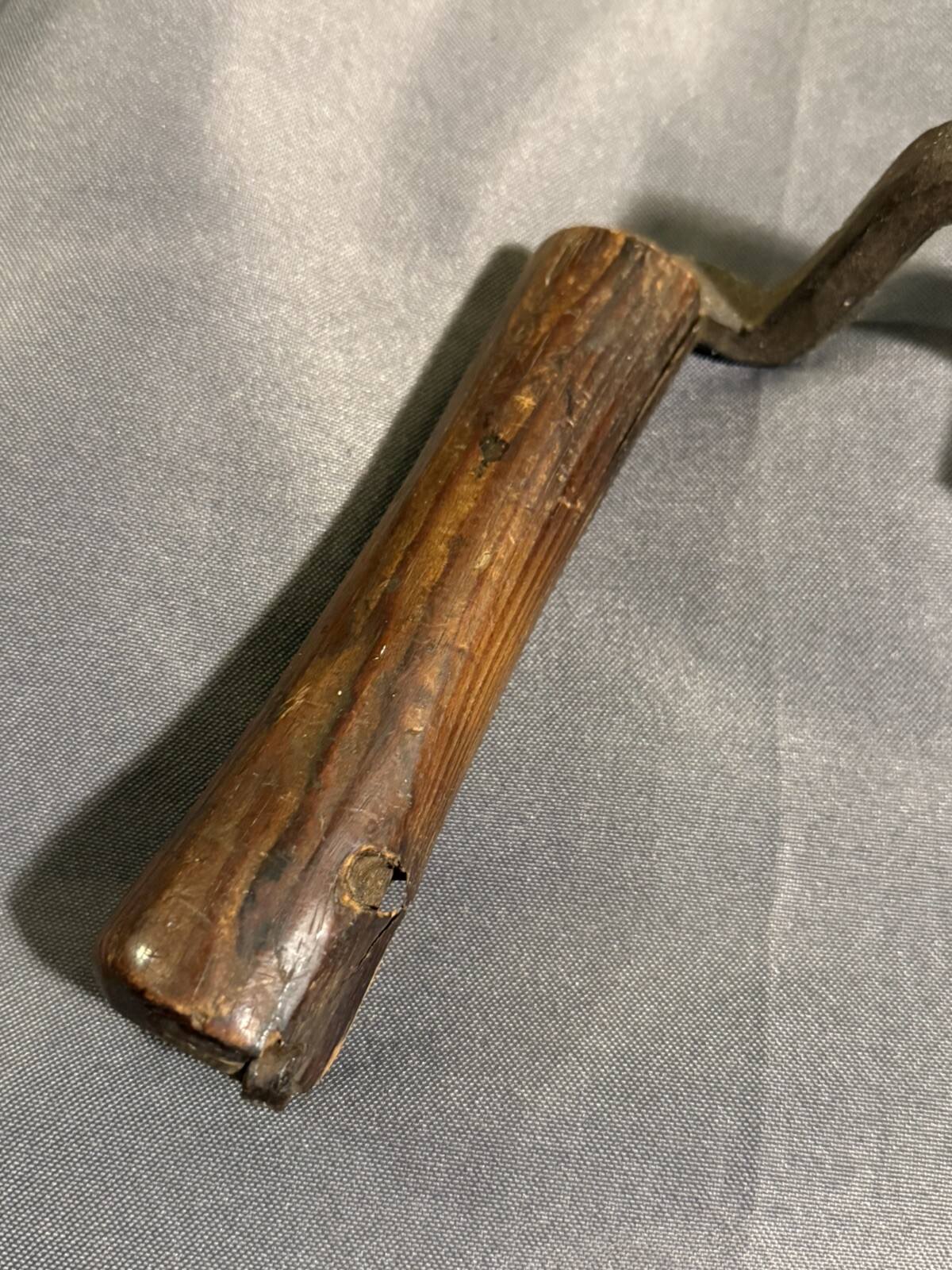 Early Antique Wood Shaver Cooper Chamfer Draw Knife Primitive Hand Wrought Tool