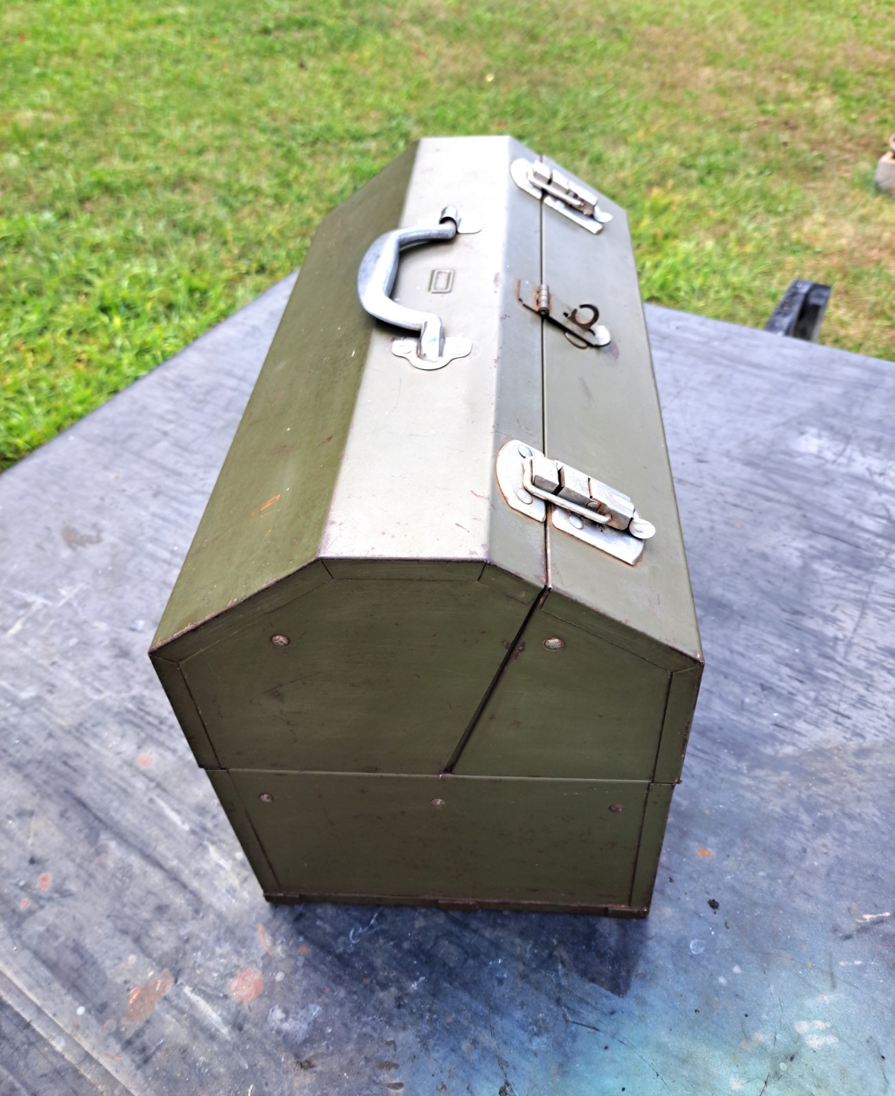 WATERLOO Olive Green Large Army Tool Box – Local Pick Up Only