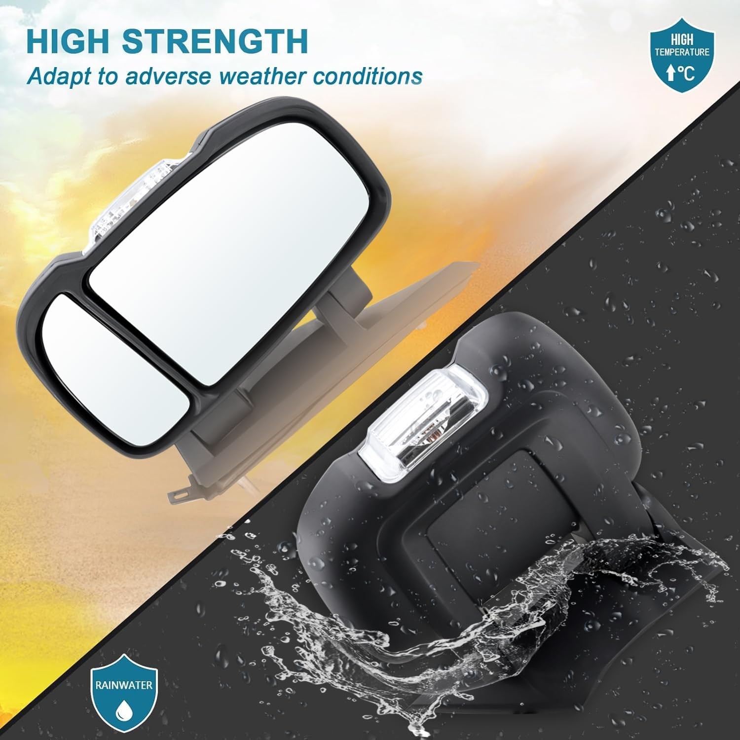 Left Driver Side Mirror Compatible with 2014-2025 Ram Promaster 1500/2500/3500 w
