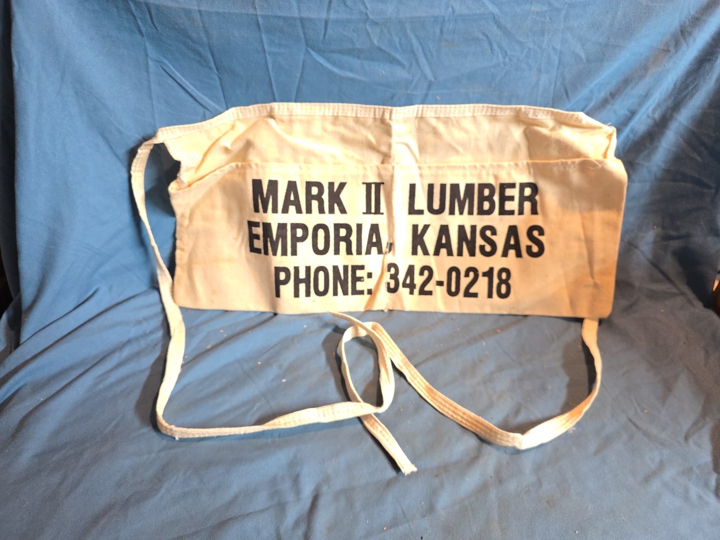 Vintage Mark ll Lumber Co. Cloth Nail Bag Emporia Kansas