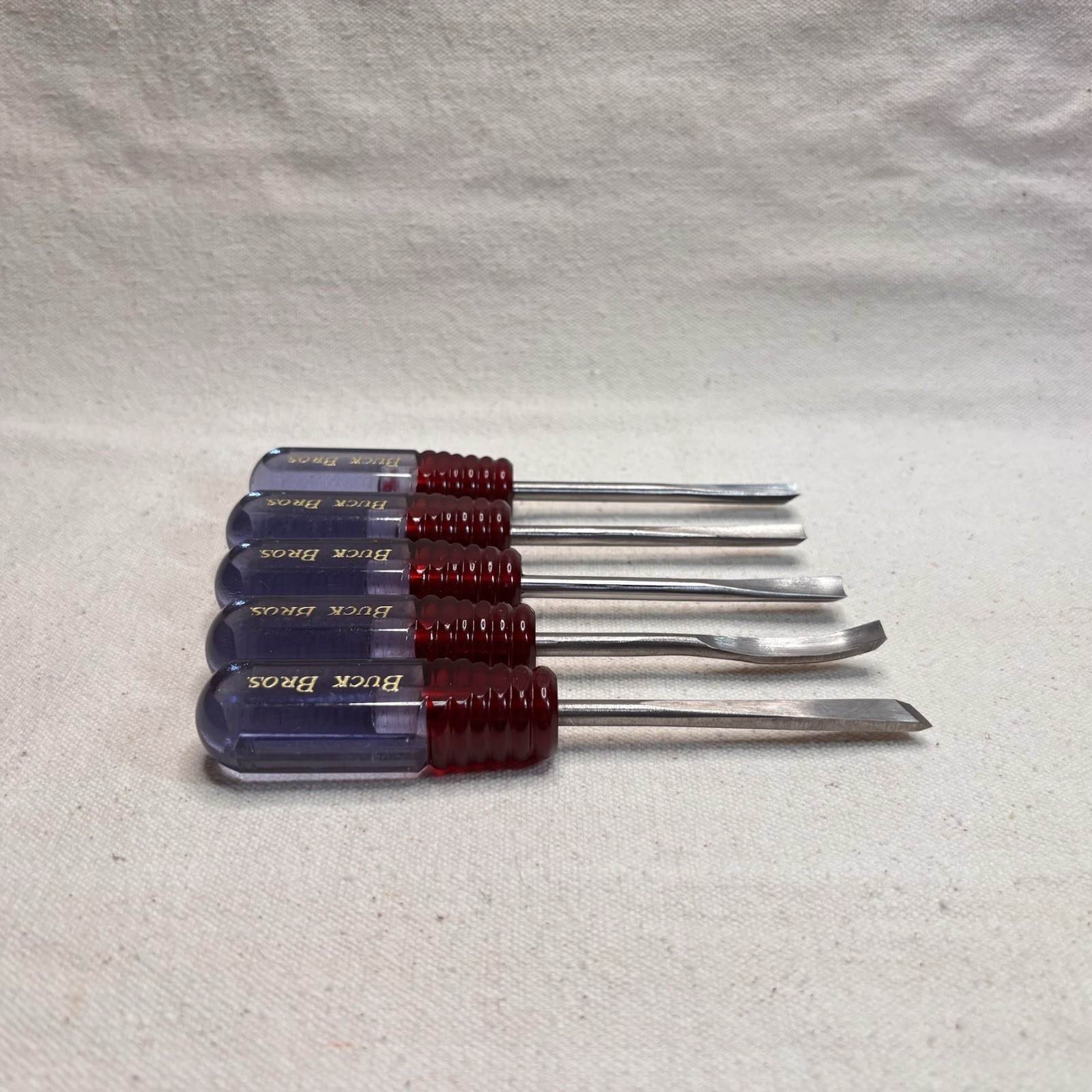 BUCK BROS BROTHERS 5 PIECE WOOD CARVING CHISEL GOUGE WOODWORKING SET