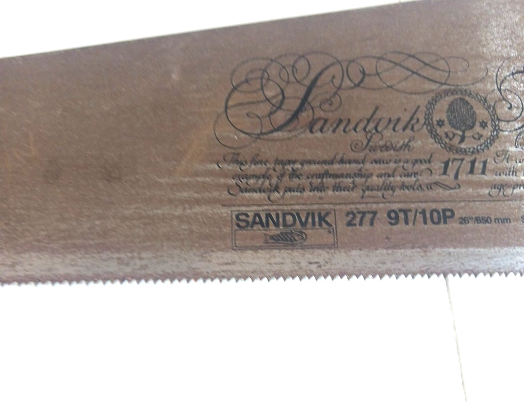 Vintage Sandvik Tradition Hand Saw Celtic Sea Serpent Handle 9T/10P