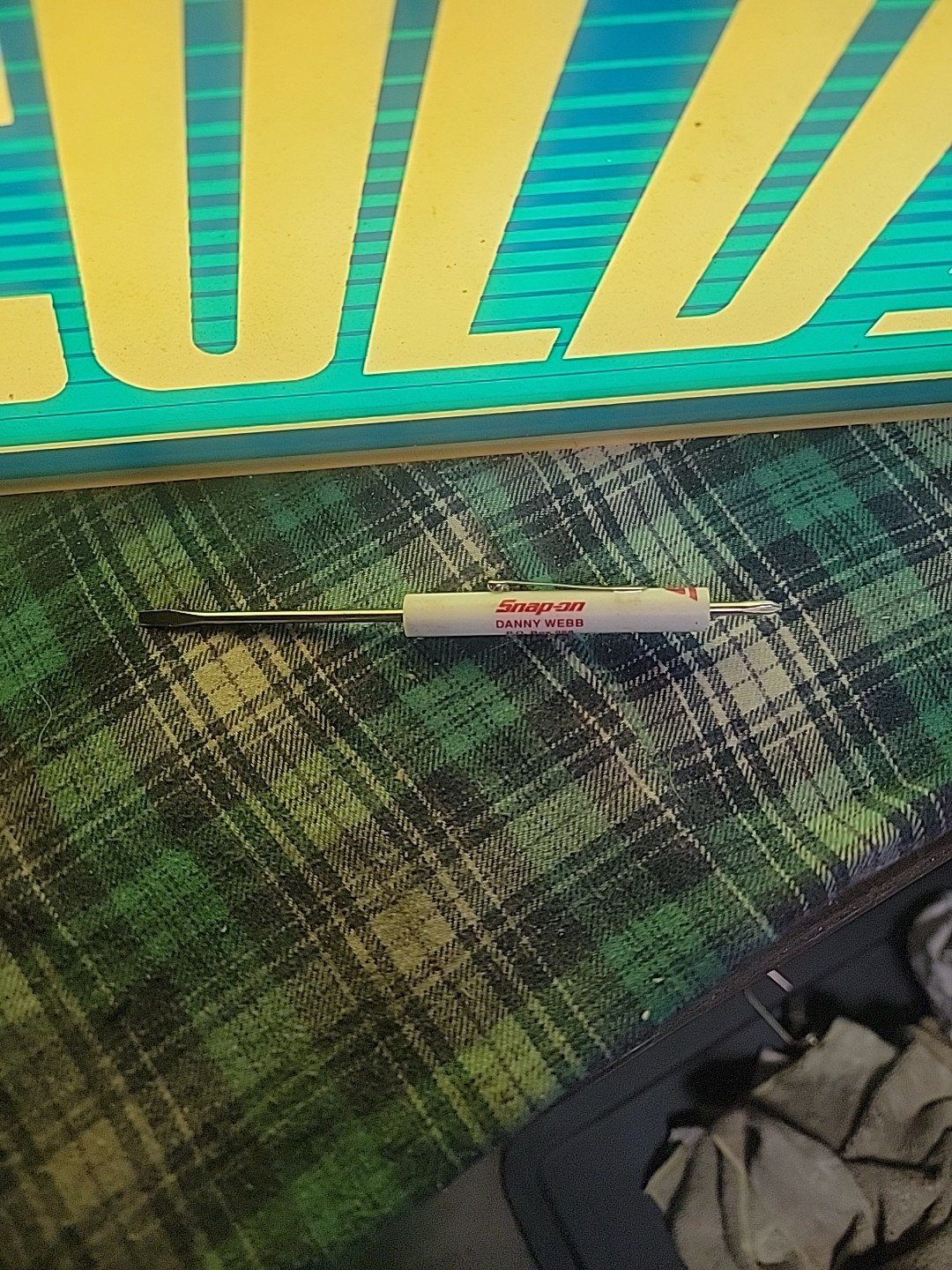 SNAP-ON Salesman Pocket Screwdriver/ DANNY WEBB / BROKEN BOW, OK./0325-tb3