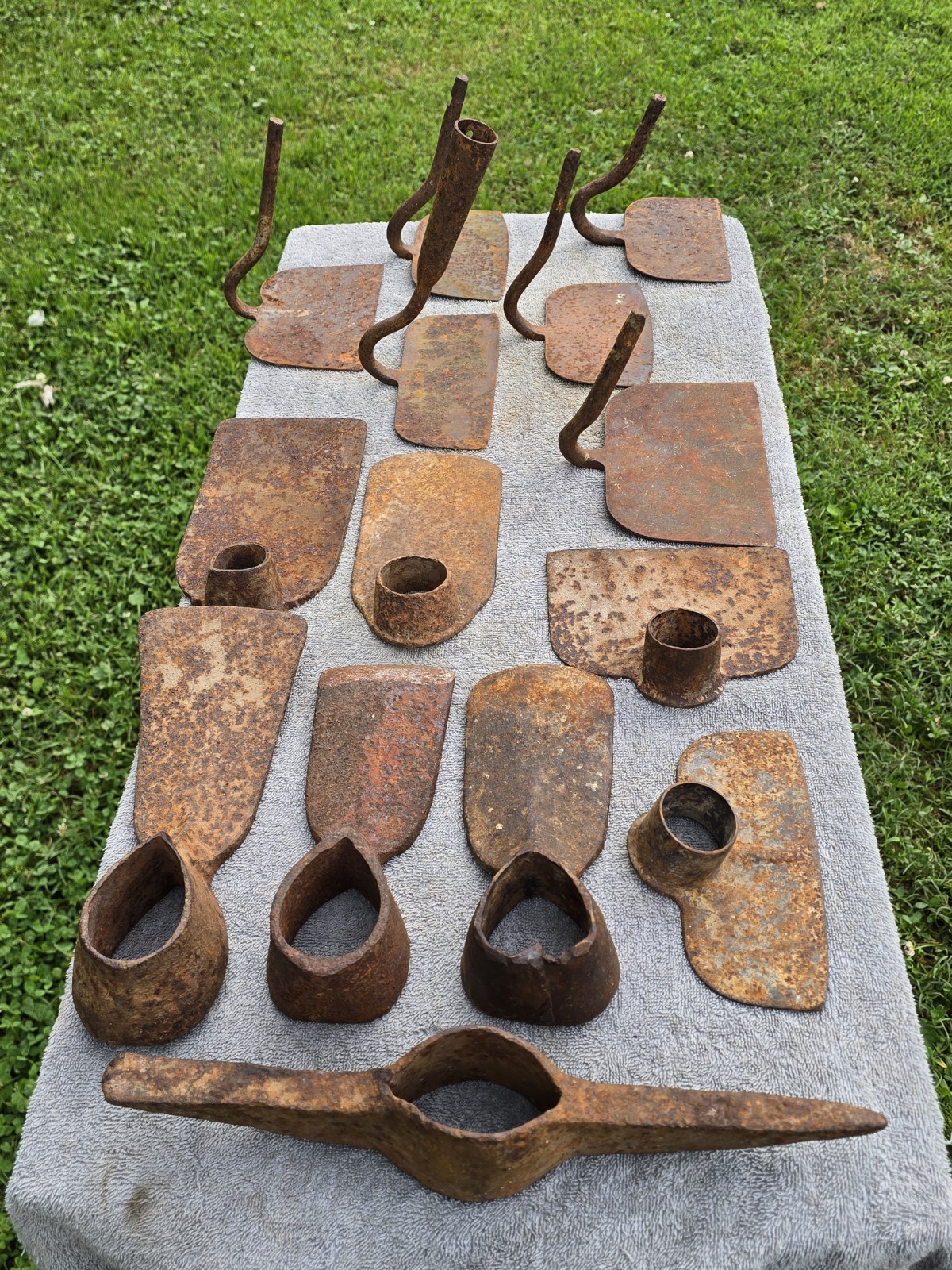 Vtg Grub Hoe Digging Farm Garden Adze Cultivator Plantation Old Tool Head Lot