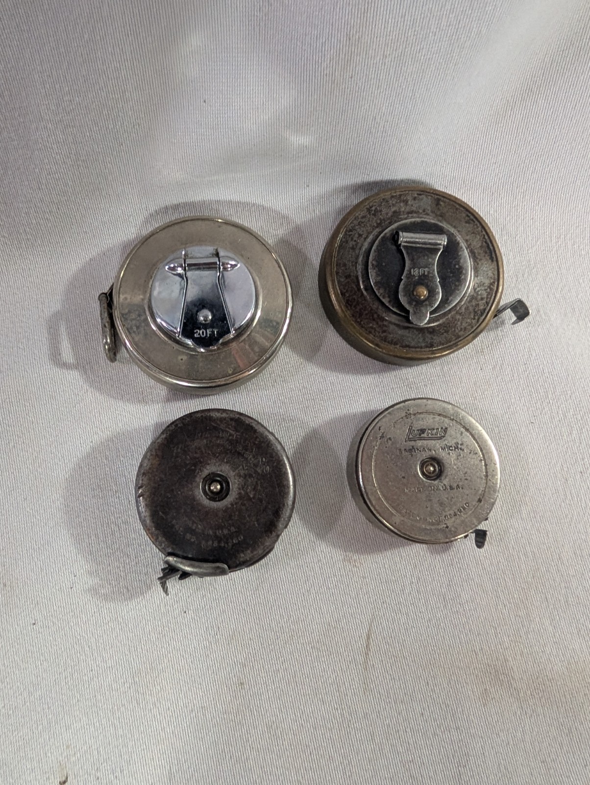 Vintage Lot Of 4 Lufkin Tape Measures Wizard Jr X686 The Artisan
