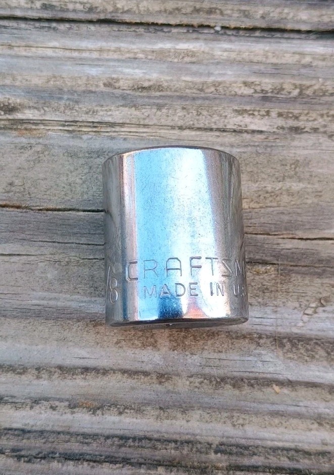 Vintage Craftsman 5/8″ 12 Point Shallow Socket 3/8″ Drive Inverted G 44335 USA
