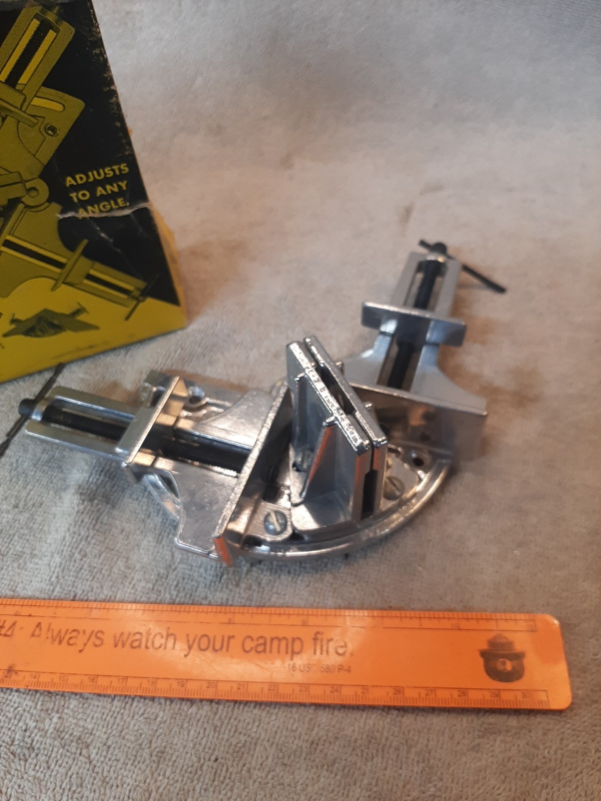 Vintage ADM Adjustable Combination Miter Box & Corner Clamp No. 44, USA, w/box