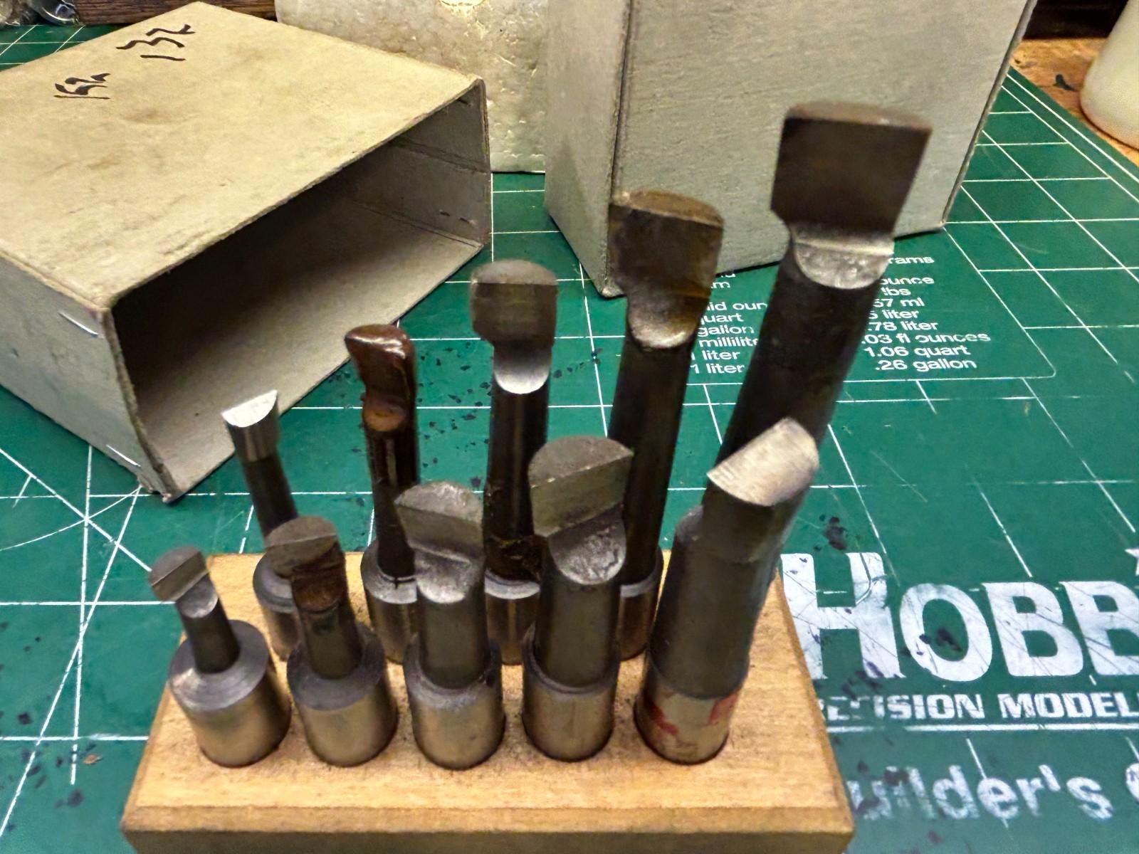 MACHINIST HmSlf TOOL LATHE MILL Set of Carbide Boring Bars in Holder and Box