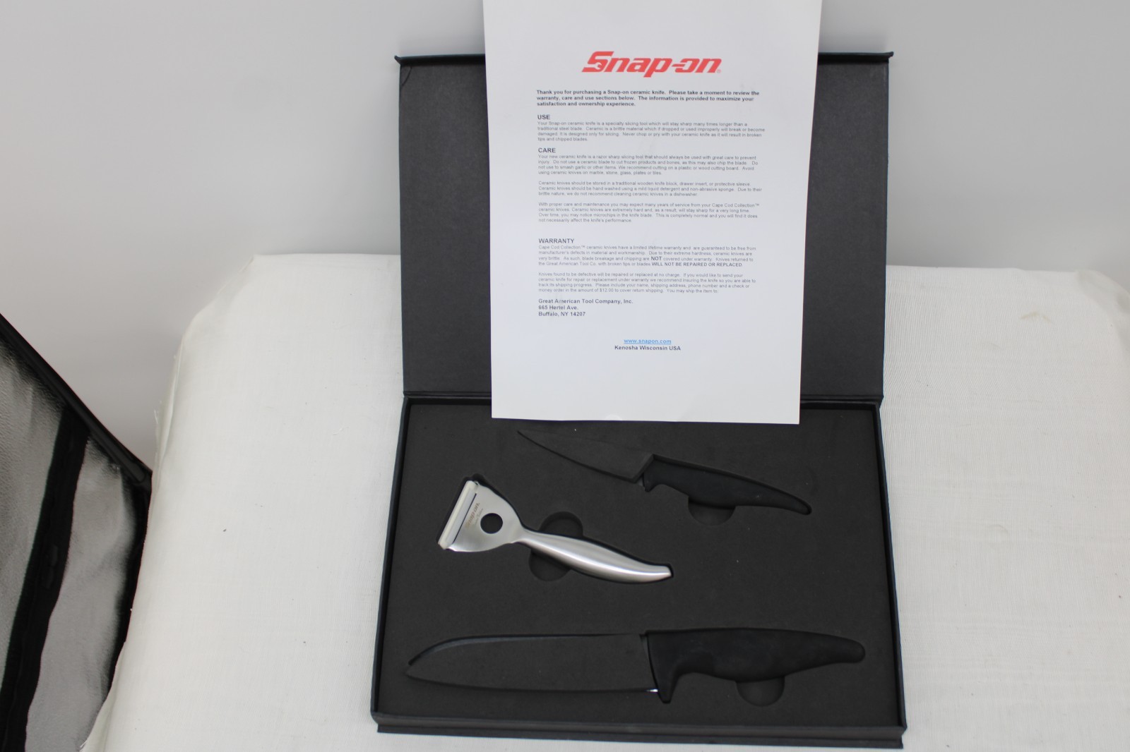 NICE! Snap On Limited Edition Cape Cod Ceramic Knife Set FREE SHIPPING!