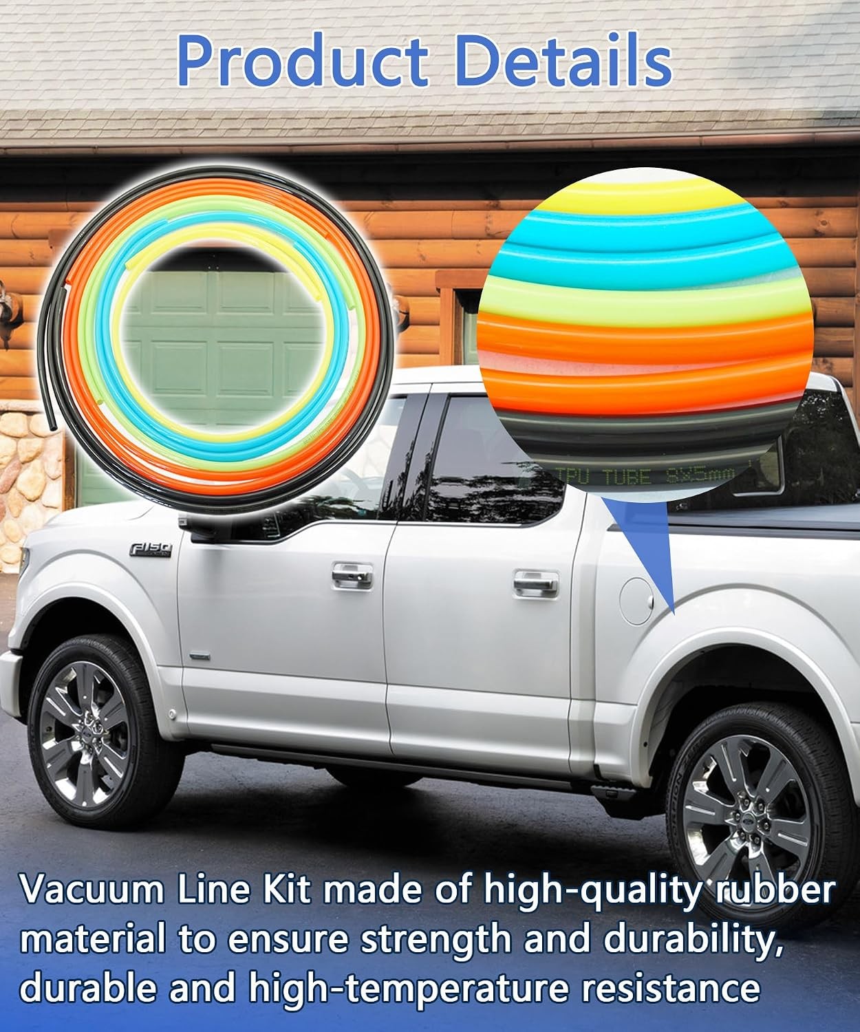 5Pcs Vacuum Line Kit Fits For Ford F-150 1992-1996,With 305w 351w Engines 5.0 5.